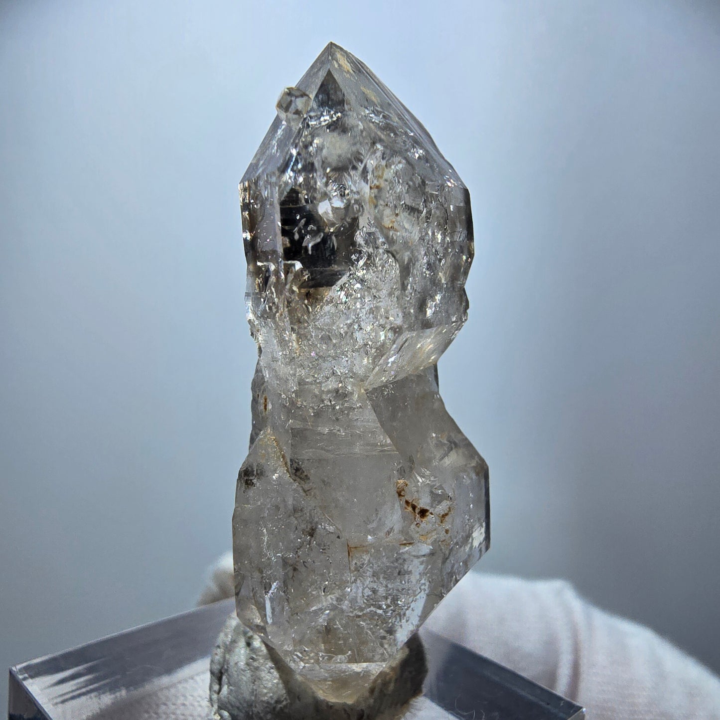 Enhydro Phantom Smoky Quartz DT Scepter, 1x Bubble Goboboseb, Namibia 44*19*14mm