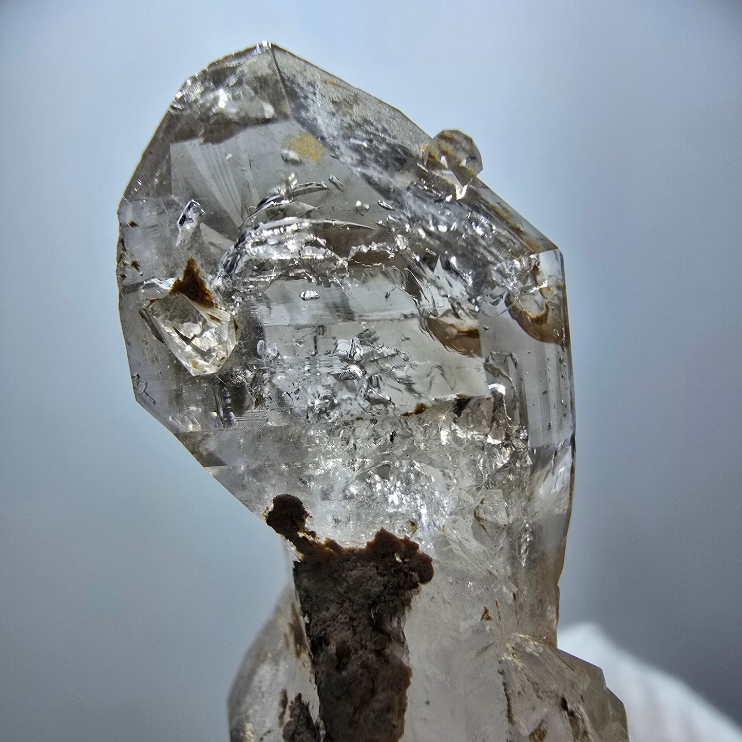 Enhydro Phantom Smoky Quartz DT Scepter, 1x Bubble Goboboseb, Namibia 44*19*14mm