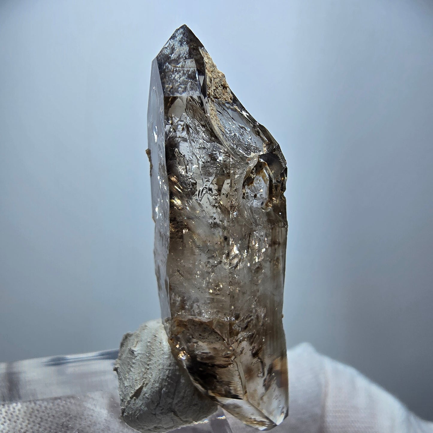 Klare Phantom Rauchquarz DT Zepter Kristall Goboboseb, Namibia 48*16*14mm