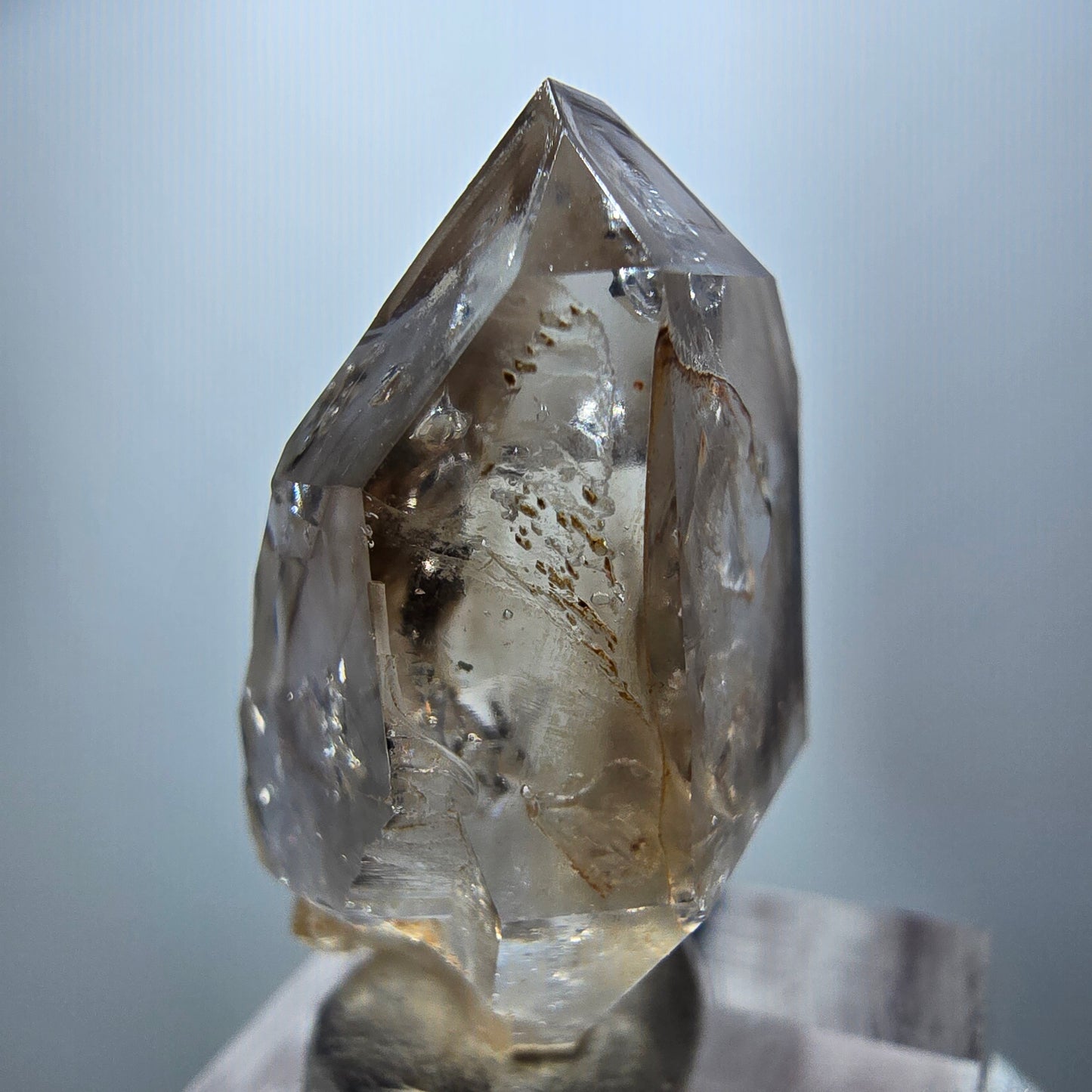 Klarer Phantom Rauchquarz Doppelender Kristall Goboboseb, Namibia 36*21*17mm