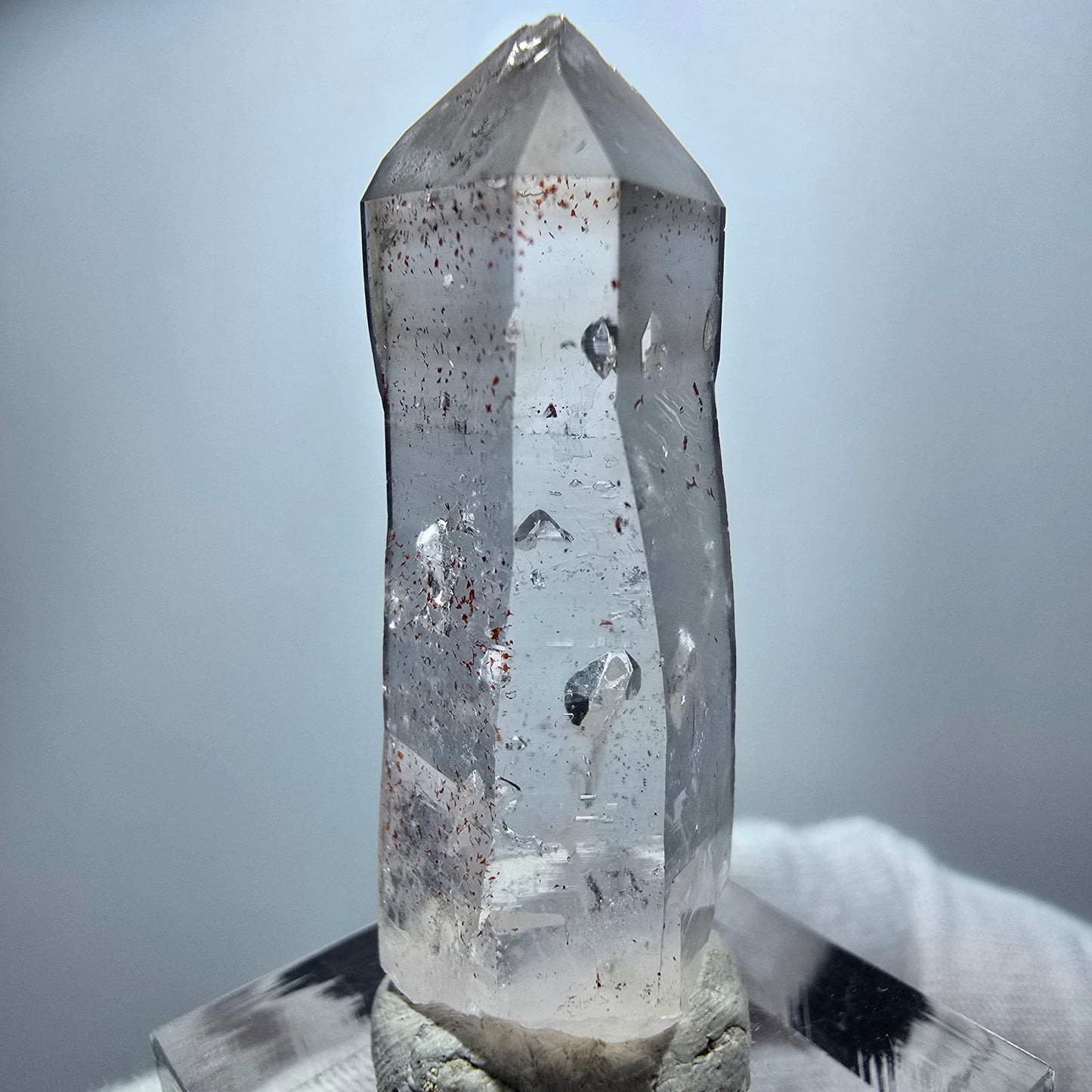 Seltener Phantom Rauchquarz Eisen Zepter Kristall Goboboseb, Namibia 42*15*14mm