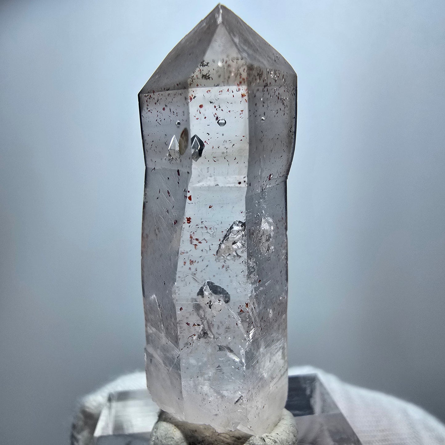 Seltener Phantom Rauchquarz Eisen Zepter Kristall Goboboseb, Namibia 42*15*14mm