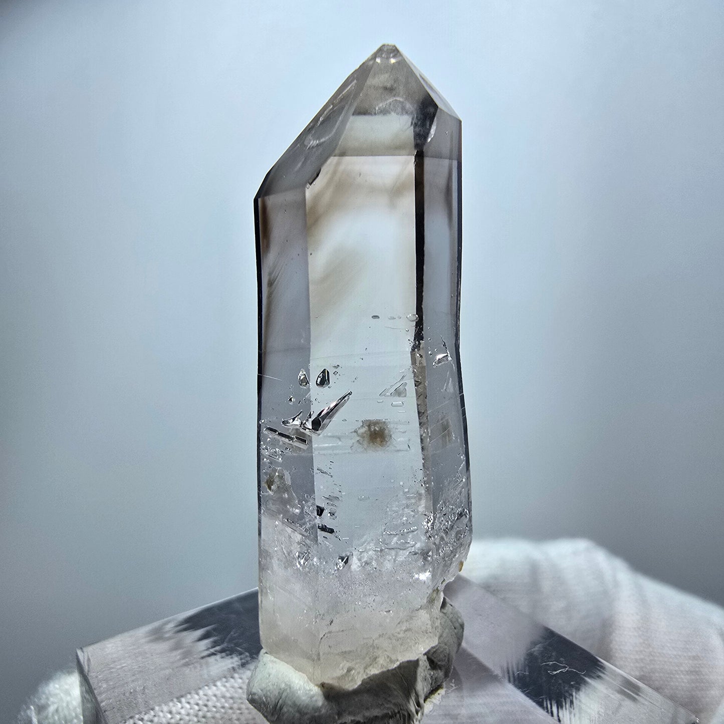 Klarer Phantom Rauchquarz Zepter Kristall Goboboseb, Namibia 38*14*12mm