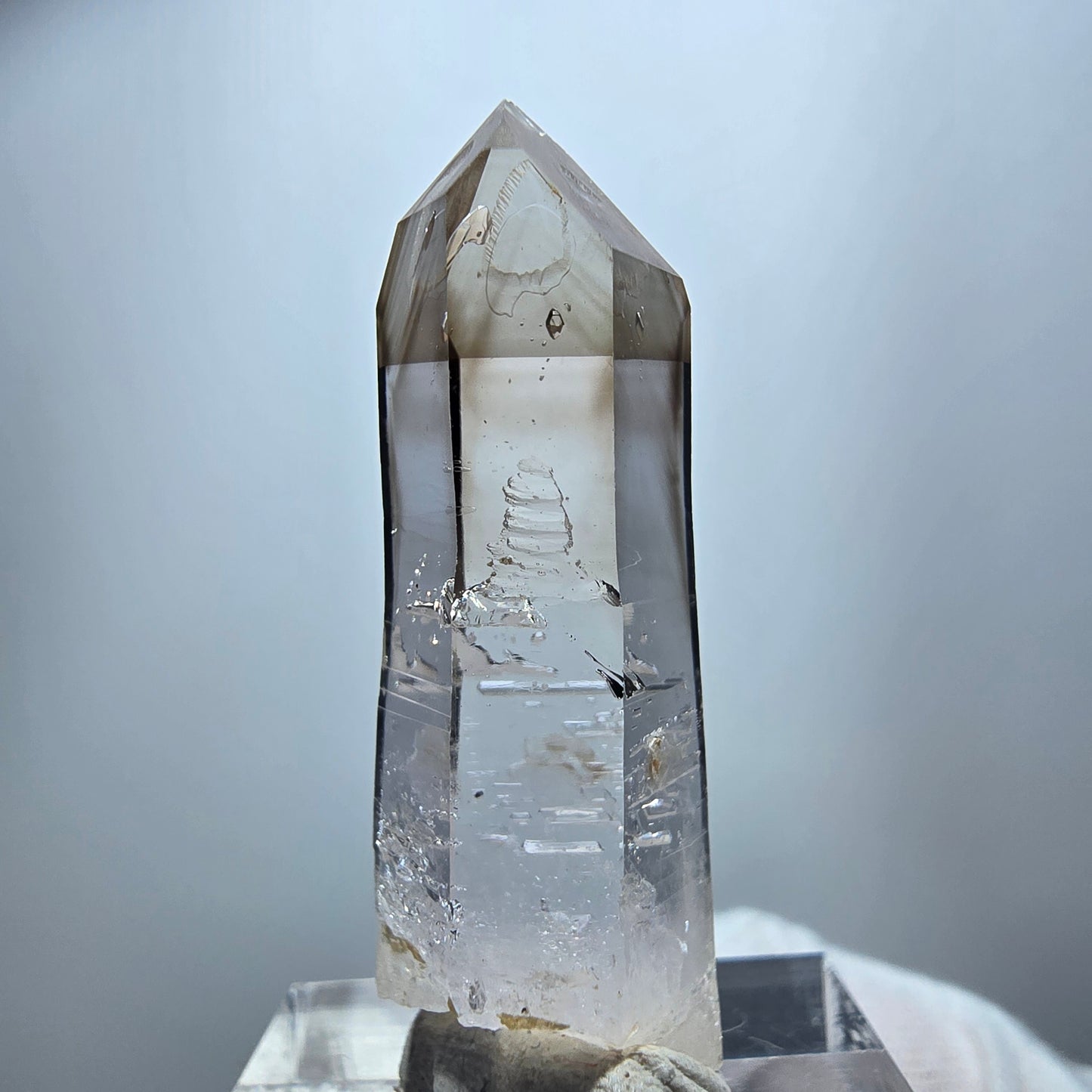 Klarer Phantom Rauchquarz Zepter Kristall Goboboseb, Namibia 38*14*12mm