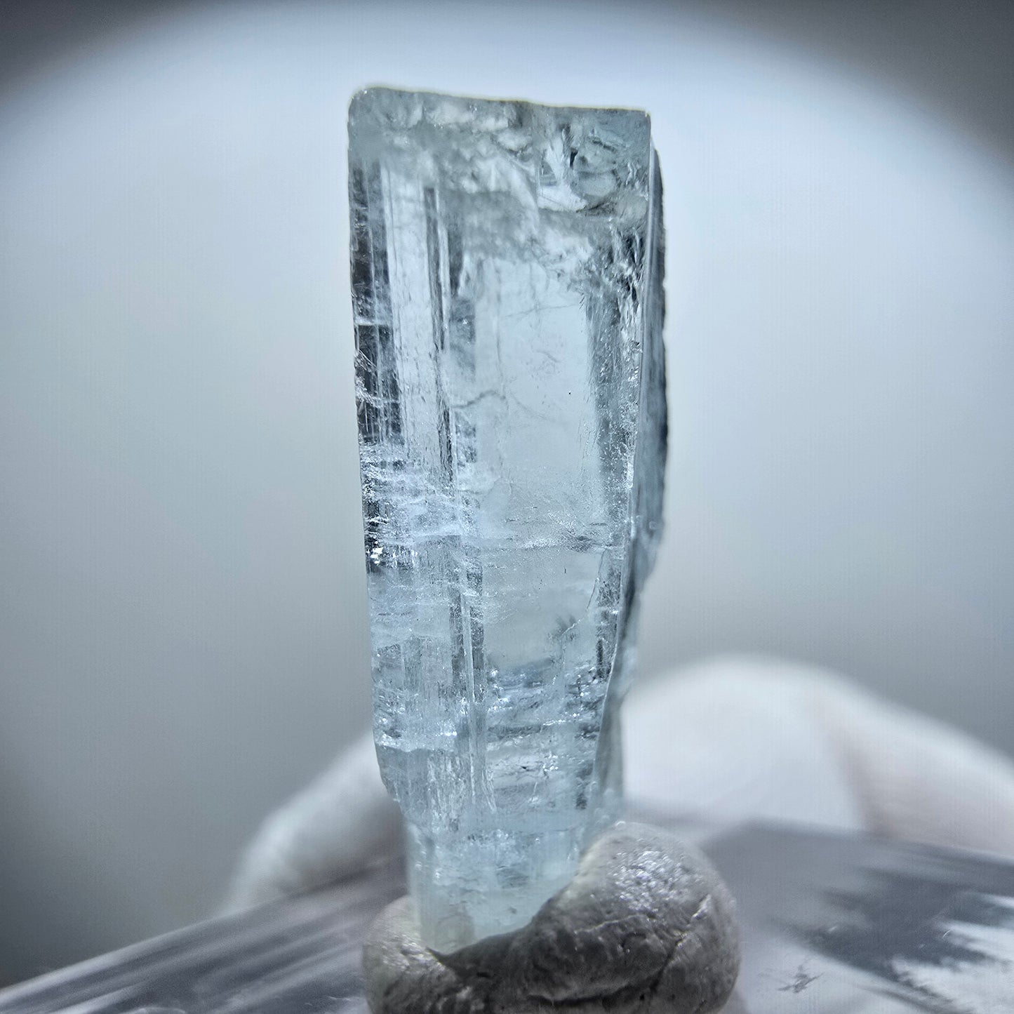 Cristal d'aigue-marine transparent, Nagar bleu, Pakistan 19*8*6mm