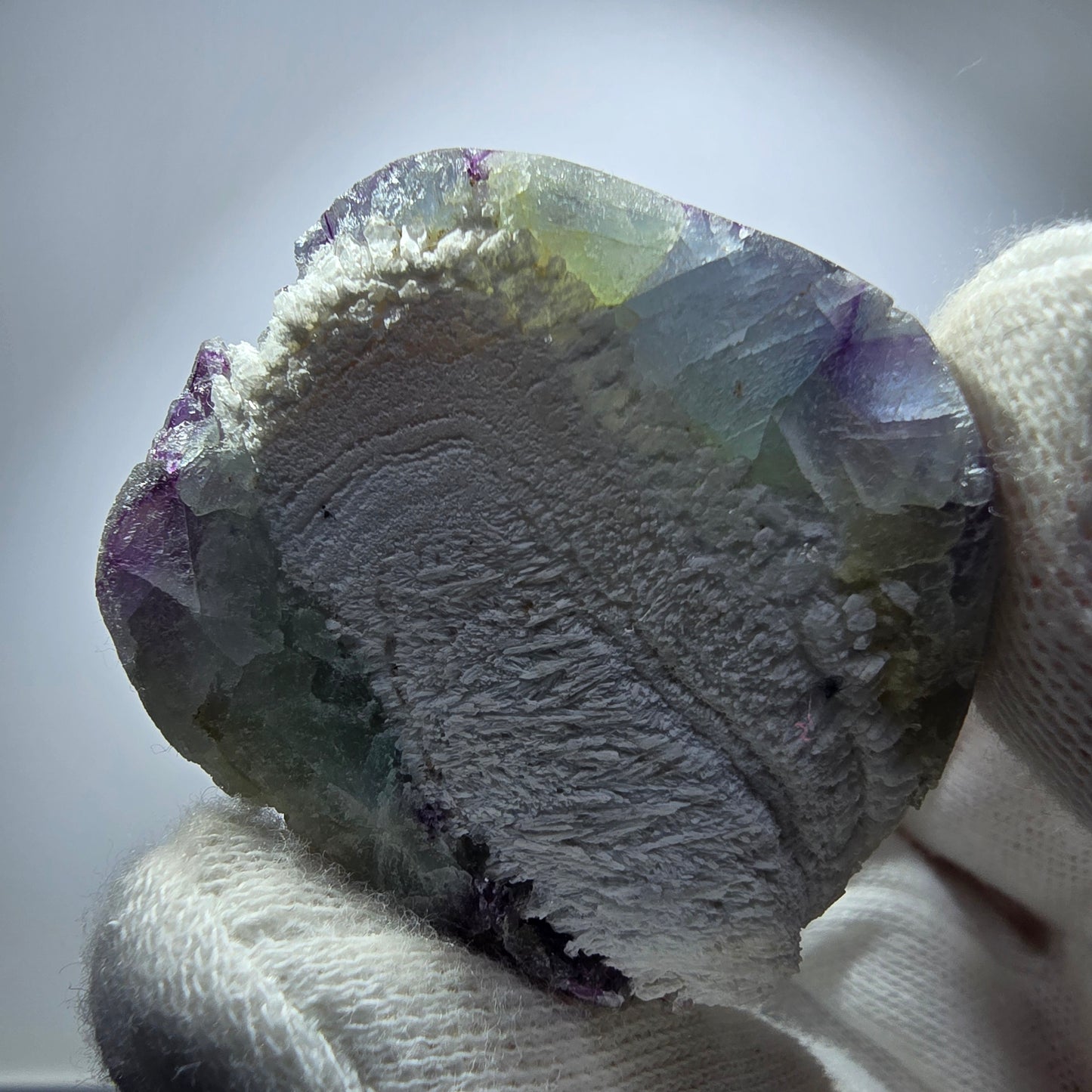 Cube de fluorite fantôme, spécimen de quartz vert violet, omégane, Namibie, 48 x 38 x 29 mm