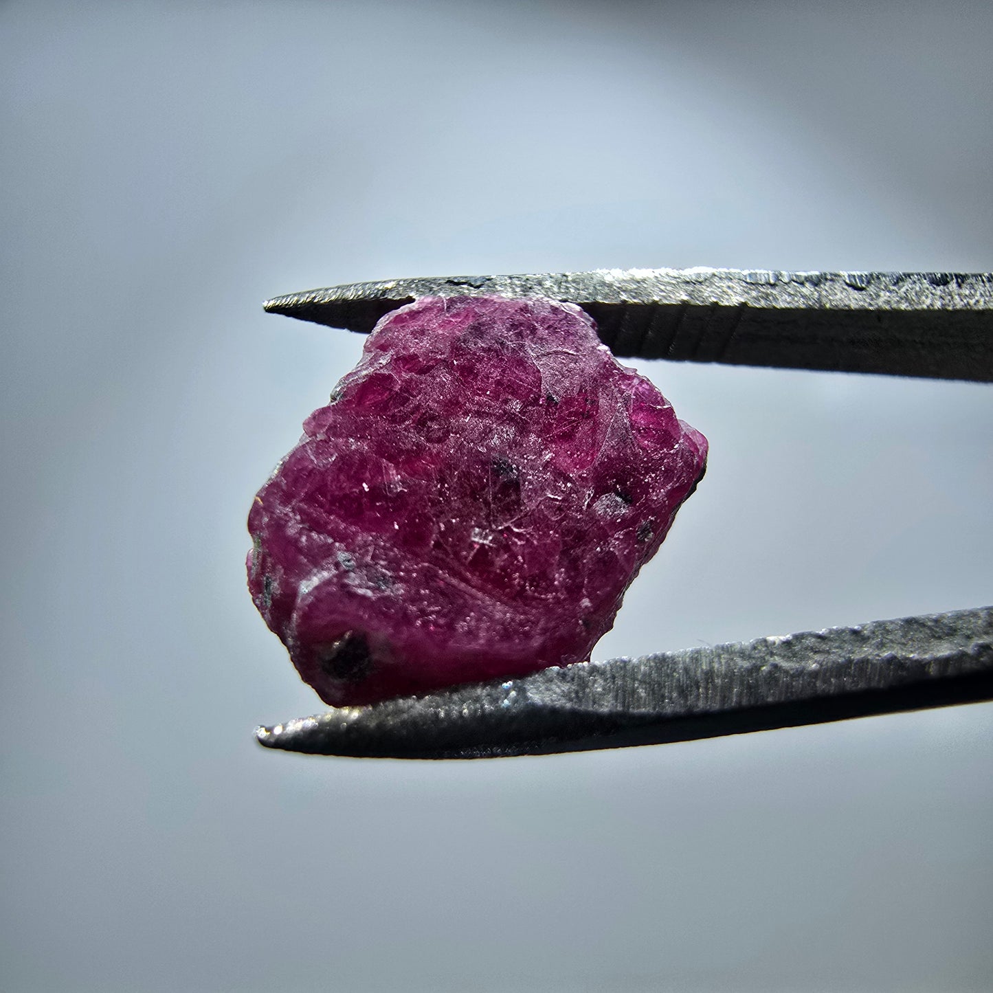 Seltene Rubin Scheibe, rot (UV Mineral) Unbekannt 11*8*3mm