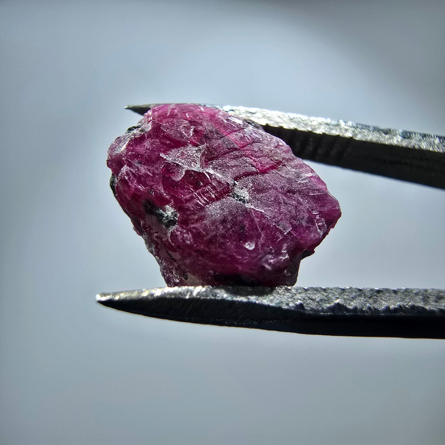 Seltene Rubin Scheibe, rot (UV Mineral) Unbekannt 11*8*3mm