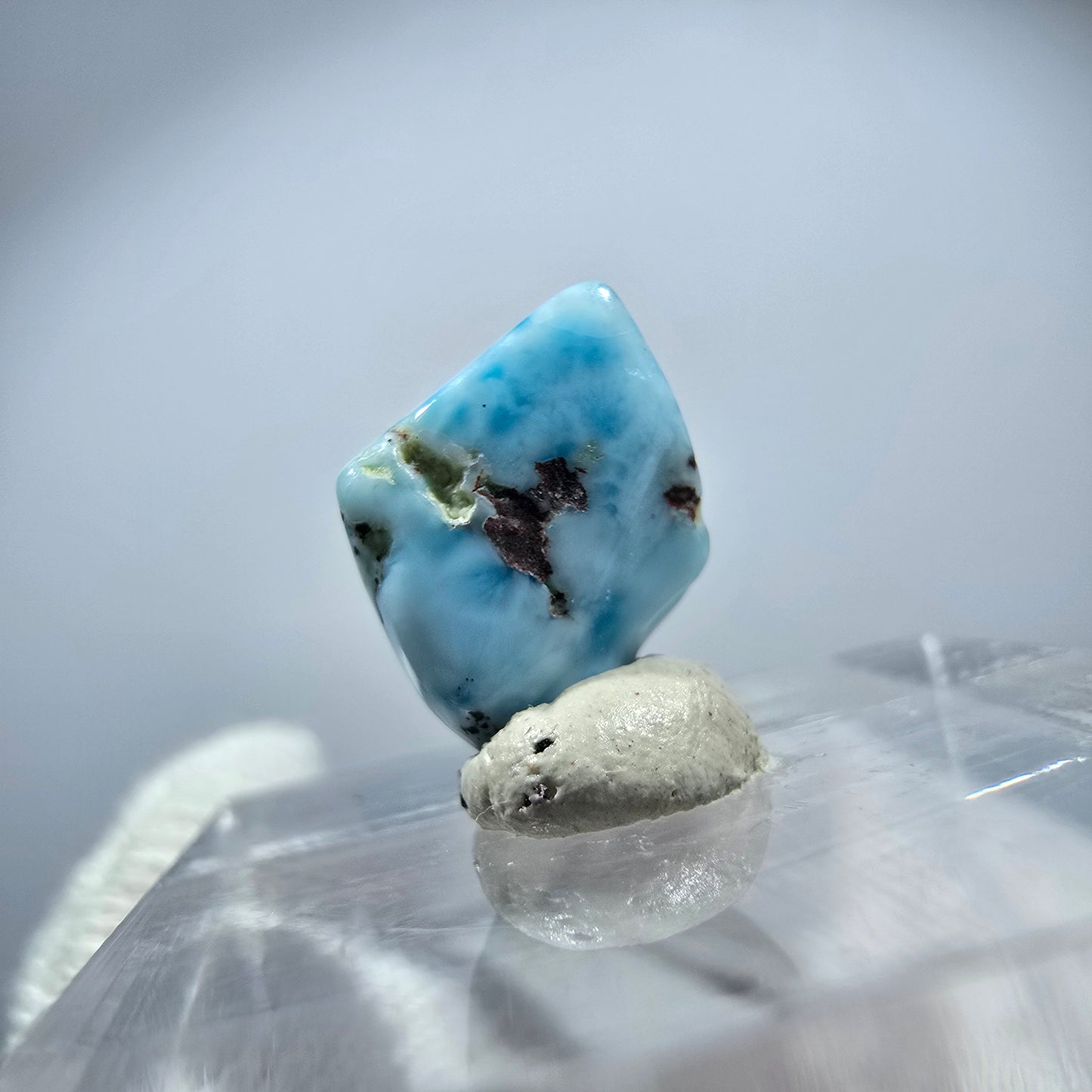 Schöner Larimar, poliert Dominikanische Republik 13*8*8mm