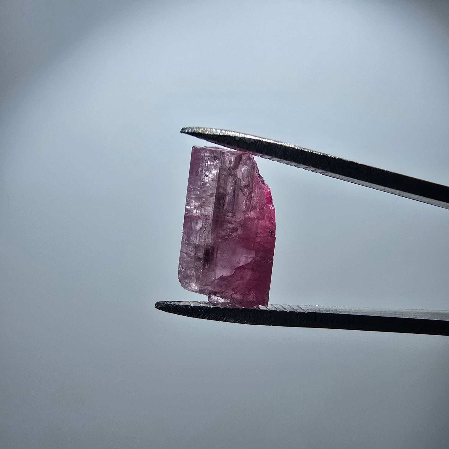 Cristal de tourmaline rubellite rare, rose Minas Gerais, Brésil 13 x 8 x 6 mm