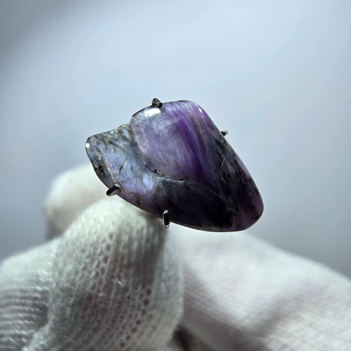 Rare Charoite crystal purple, polished Russia 16*9*4mm