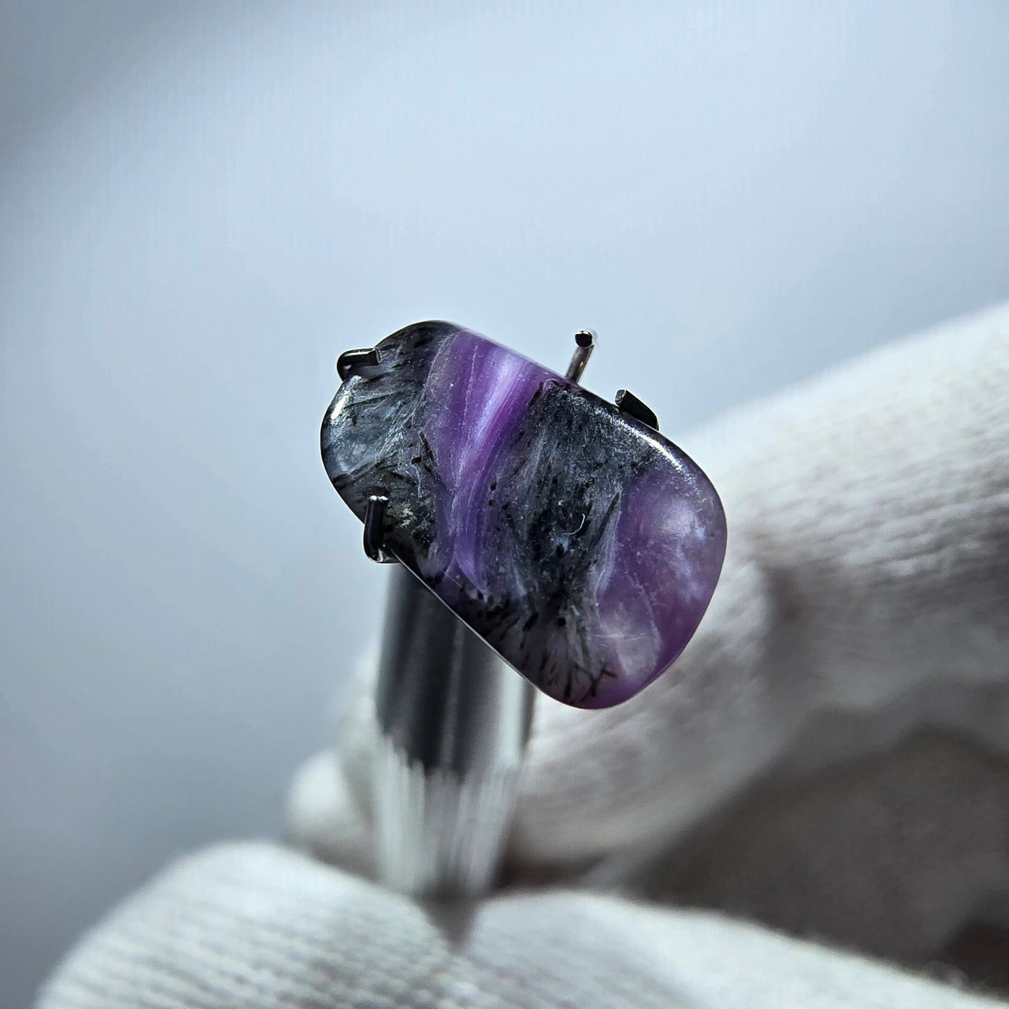 Rare Charoite crystal purple, polished Russia 12*7*3mm