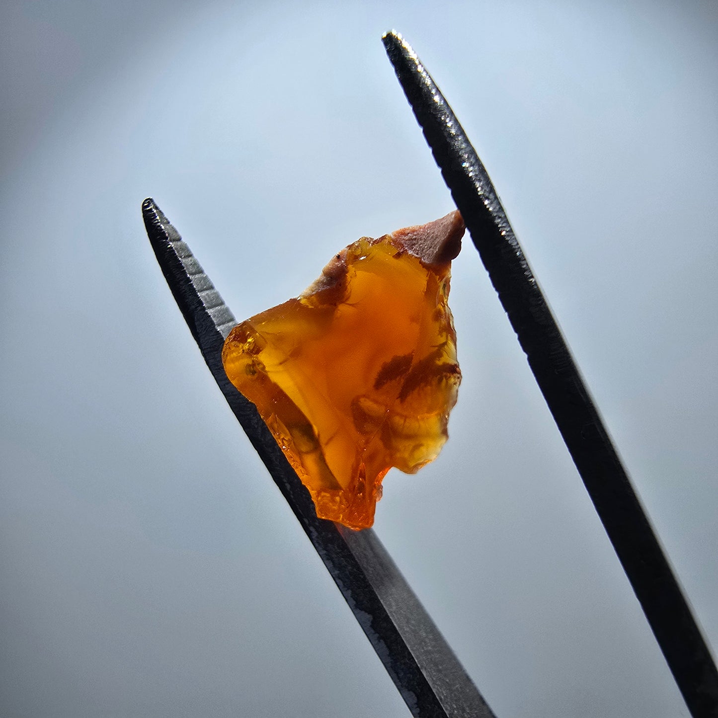 Seltener Feueropal Kristall, rot orange Mexiko 10*9*4mm