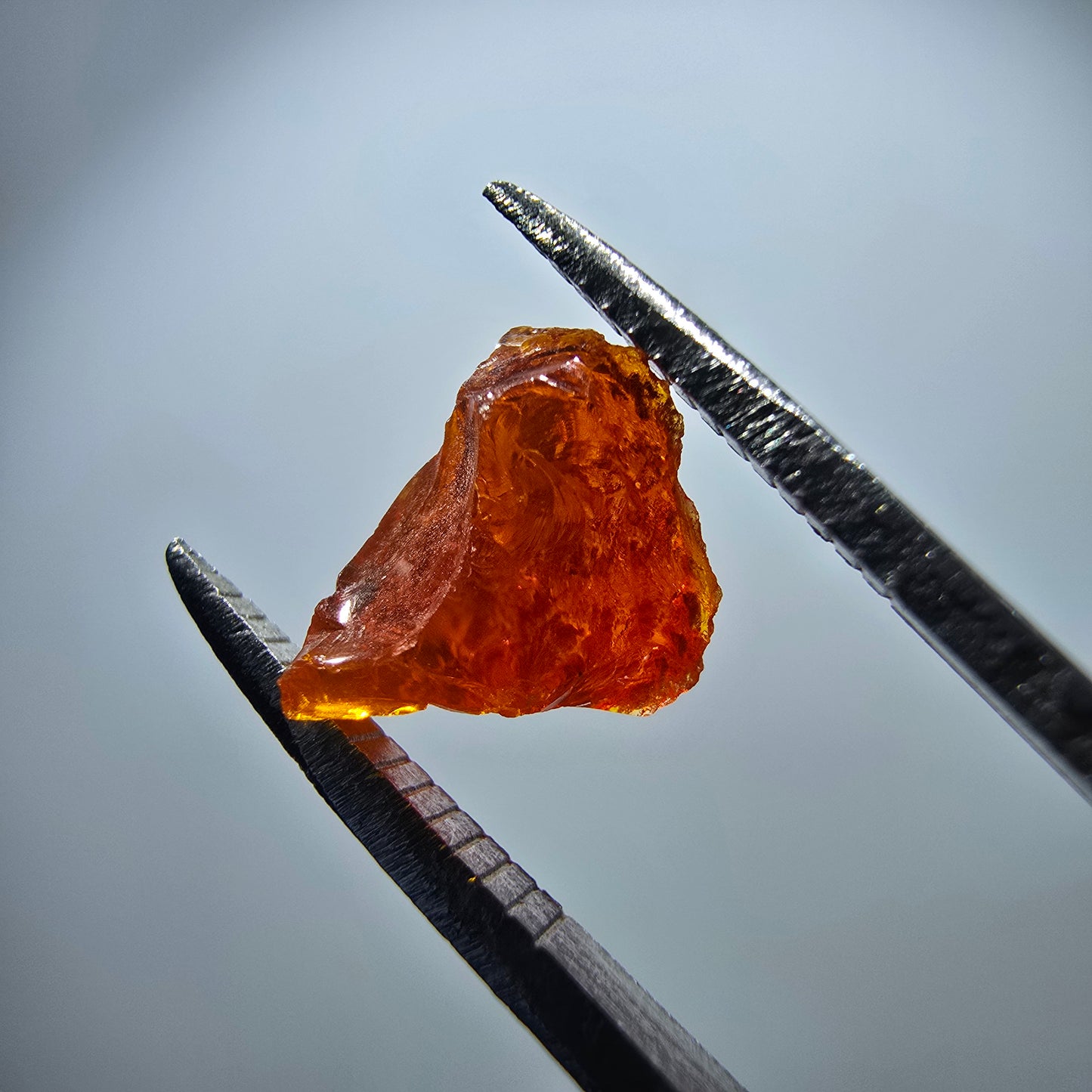 Seltener Feueropal Kristall, rot orange Mexiko 9*9*6mm