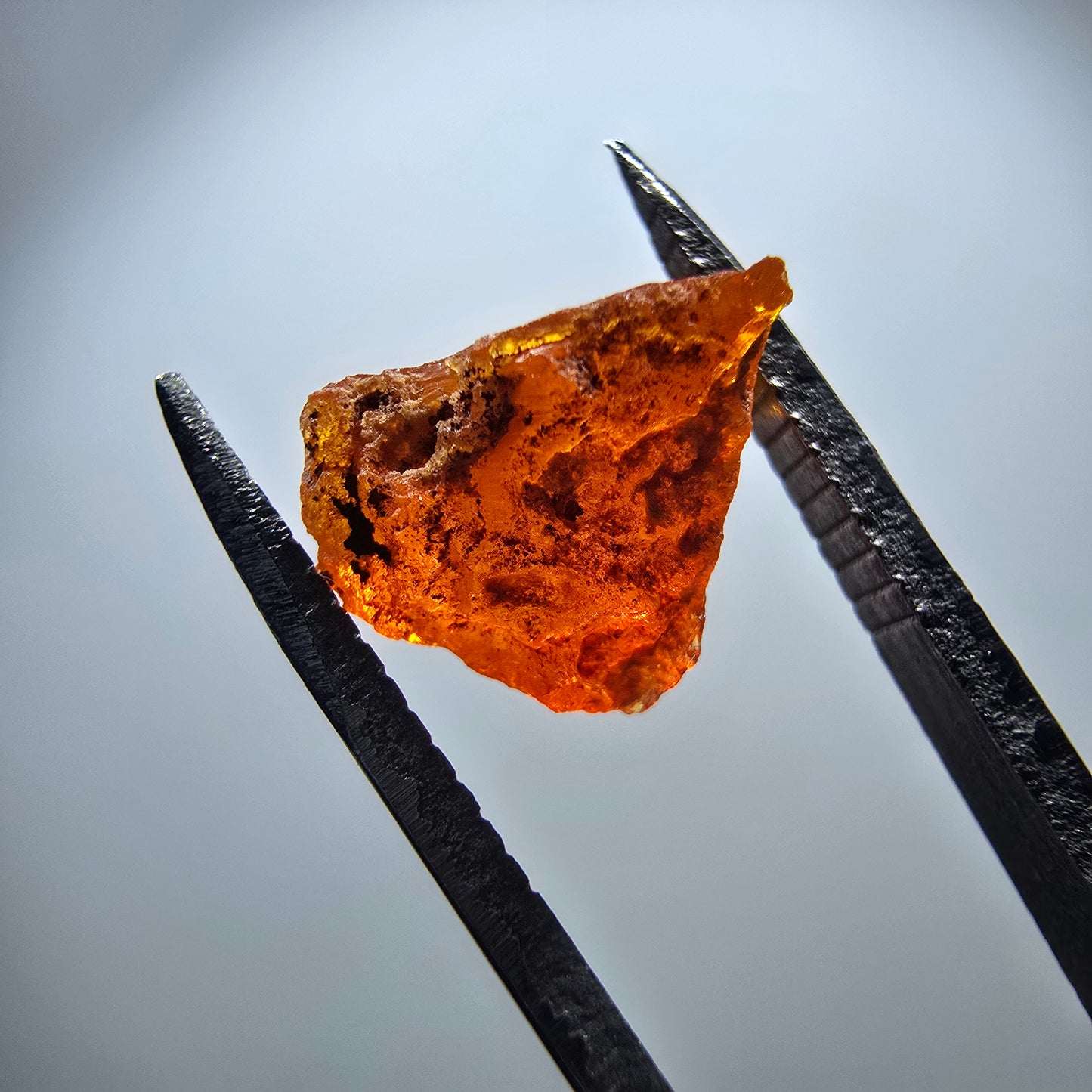 Seltener Feueropal Kristall, rot orange Mexiko 9*9*6mm