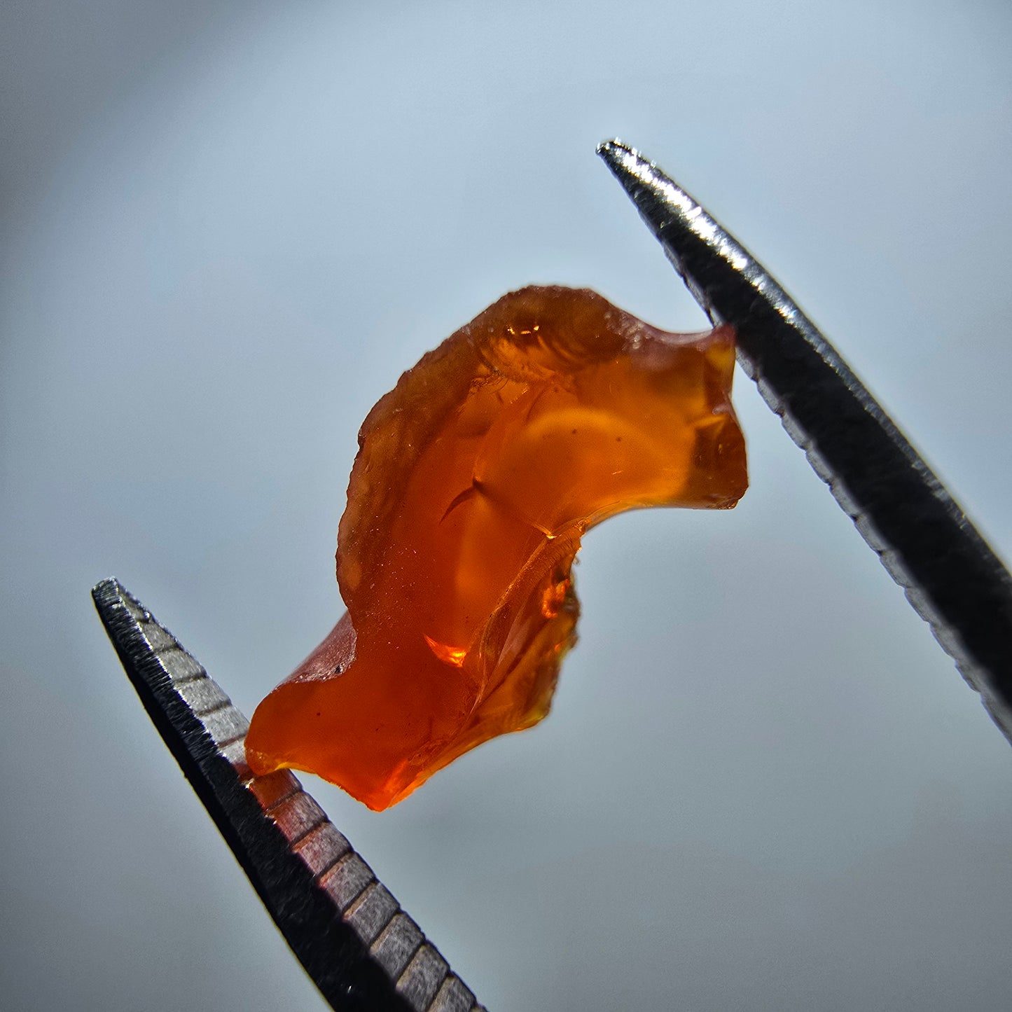 Seltener Feueropal Kristall, rot orange Mexiko 12*6*5mm