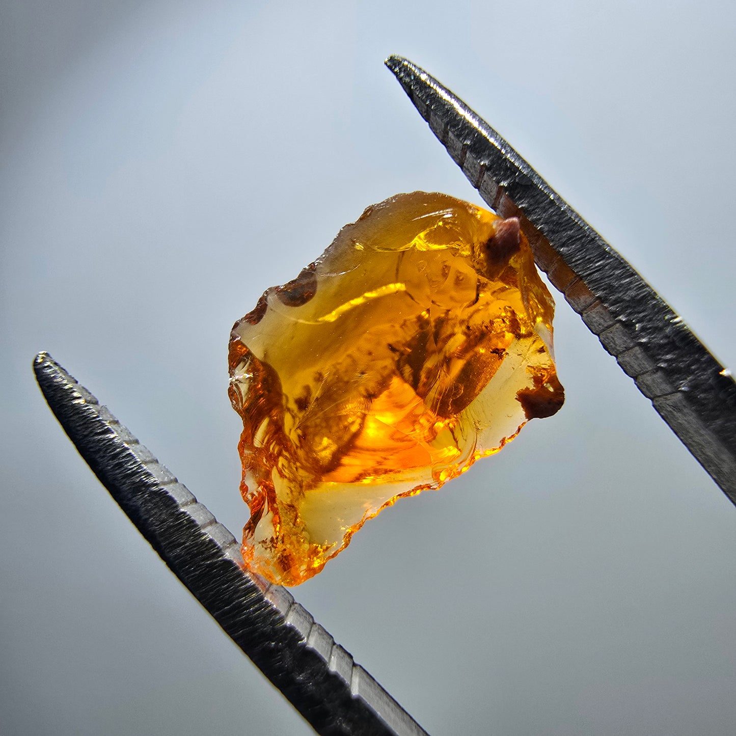 Seltener Feueropal Kristall, rot orange Mexiko 11*7*4mm