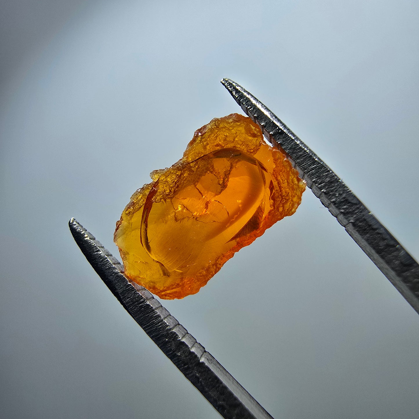 Seltener Feueropal Kristall, rot orange Mexiko 12*8*3mm
