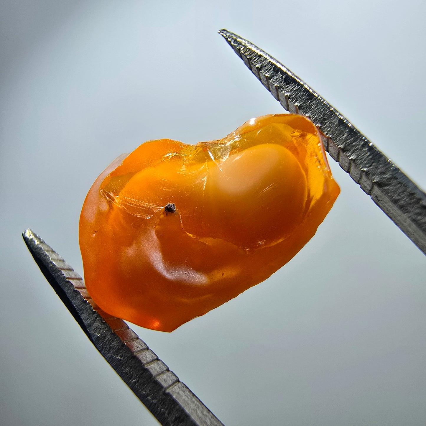 Seltener Feueropal Kristall, rot orange Mexiko 15*10*6mm