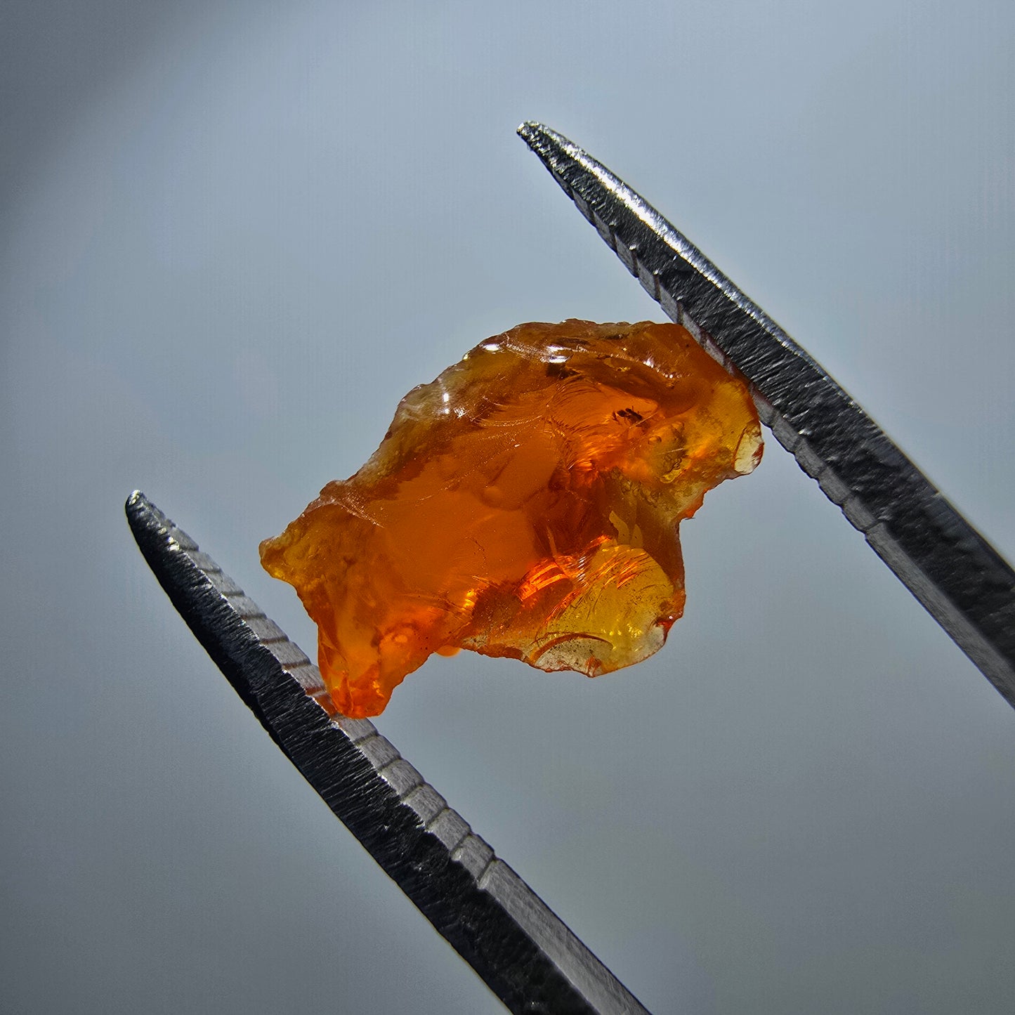 Seltener Feueropal Kristall, rot orange Mexiko 11*8*4mm