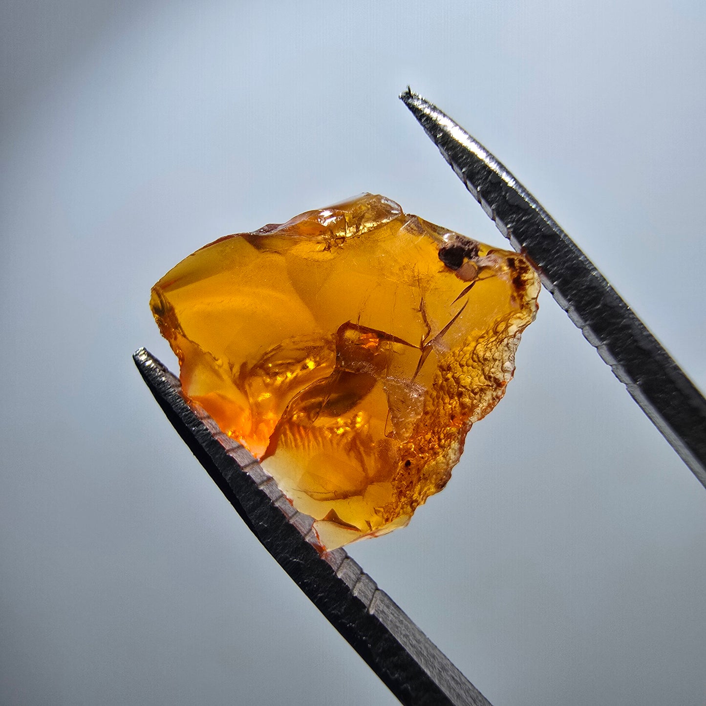 Seltener Feueropal Kristall, rot orange Mexiko 13*12*4mm