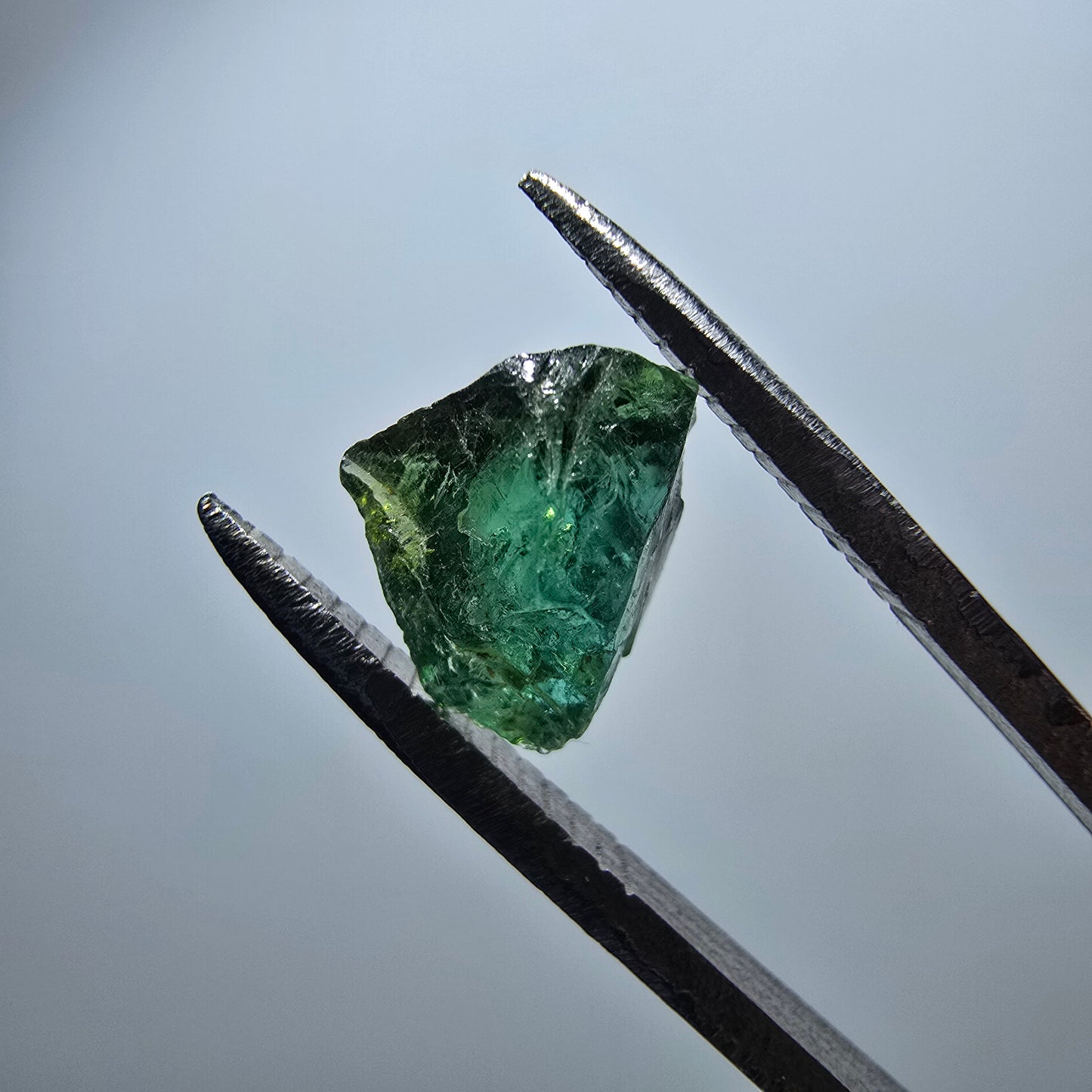Cristal de tourmaline verdélite rare, vert Minas Gerais, Brésil #7983