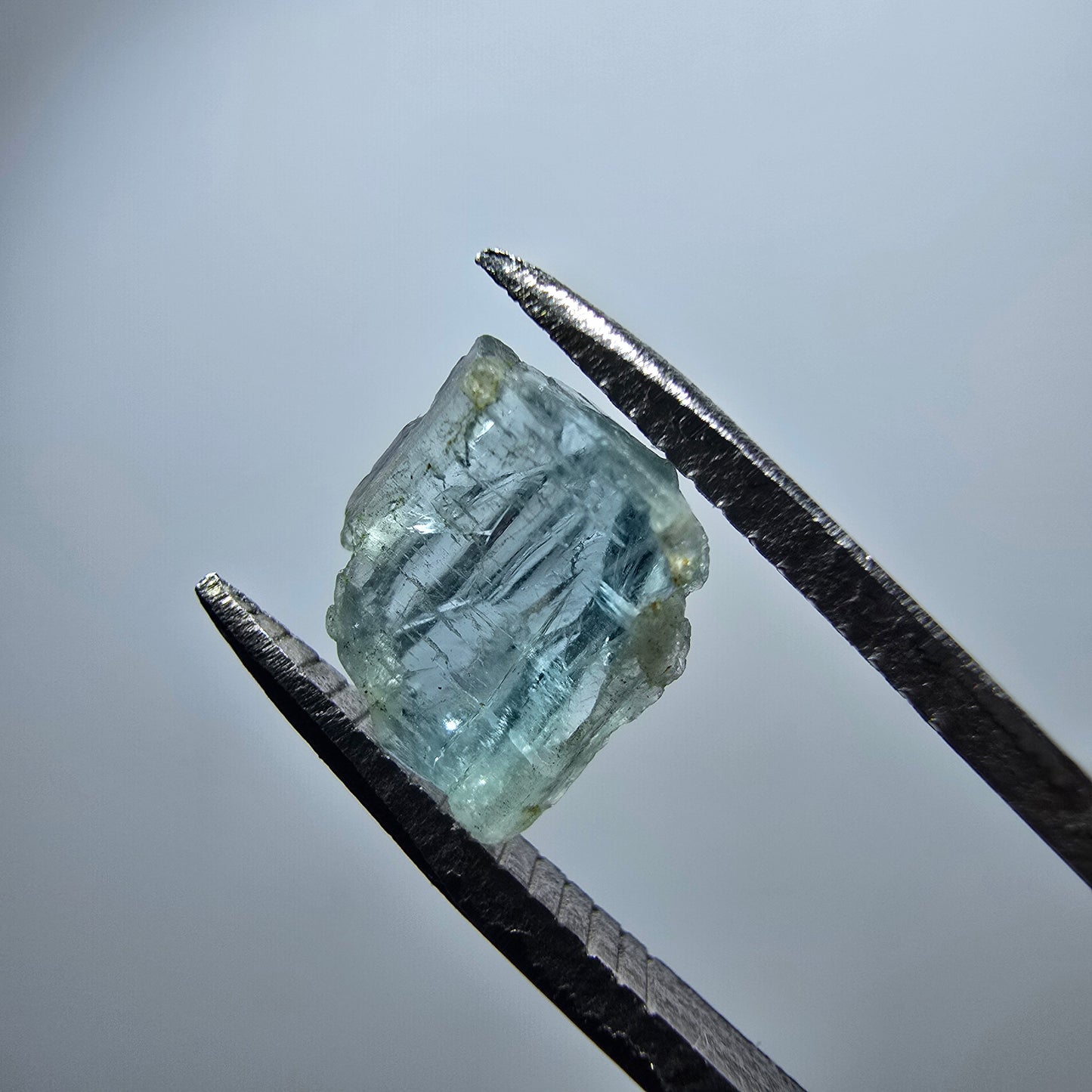 Cristal rare de tourmaline elbaïte, vert bleu Minas Gerais, Brésil #7987