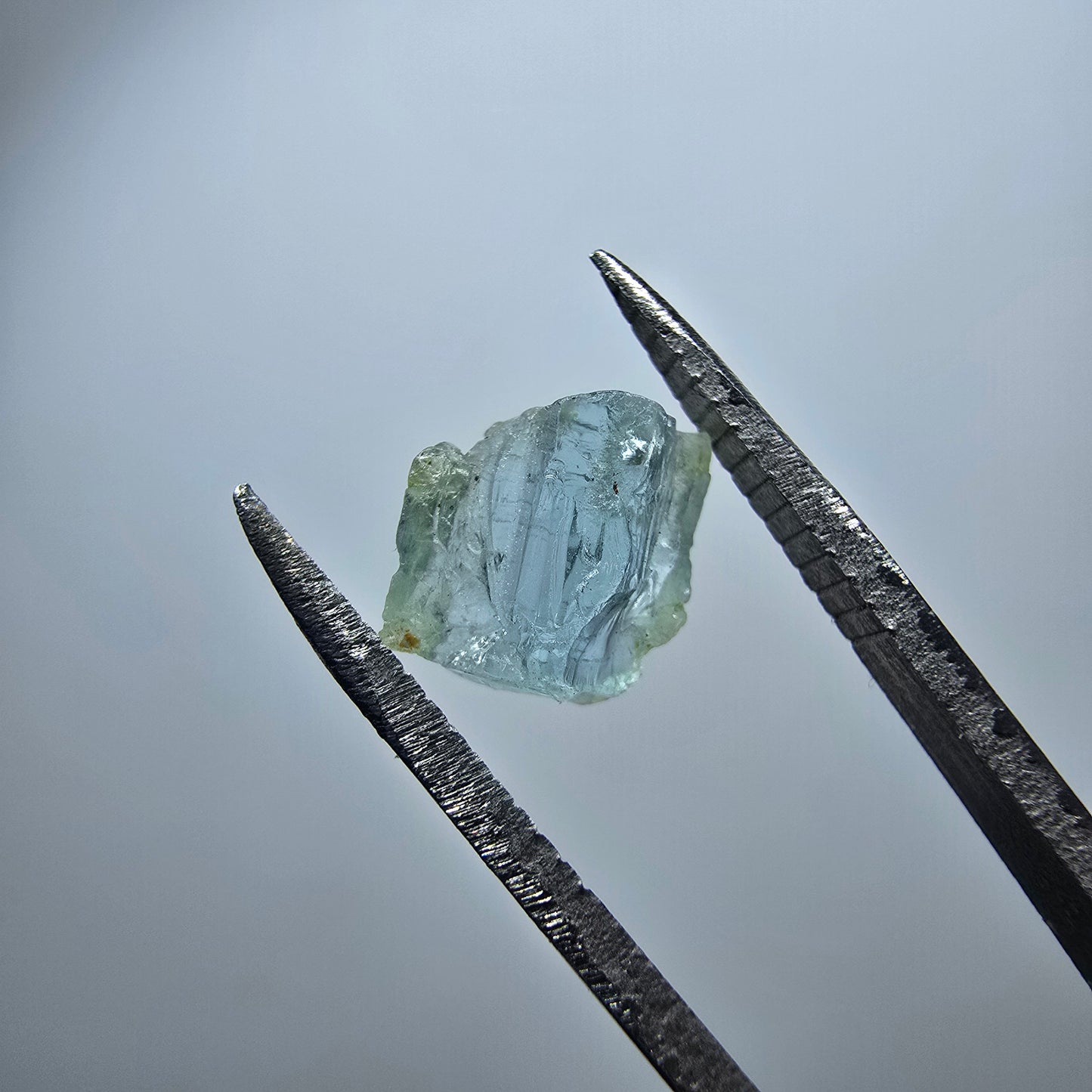 Cristal rare de tourmaline elbaïte, vert bleu Minas Gerais, Brésil #7987