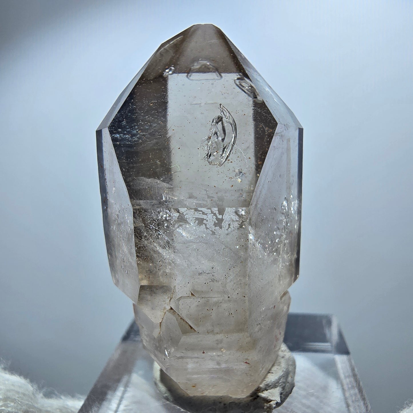 Enhydro Phantom Smoky Quartz Scepter, 1x Bubble Goboboseb, Namibia 40*22*16mm