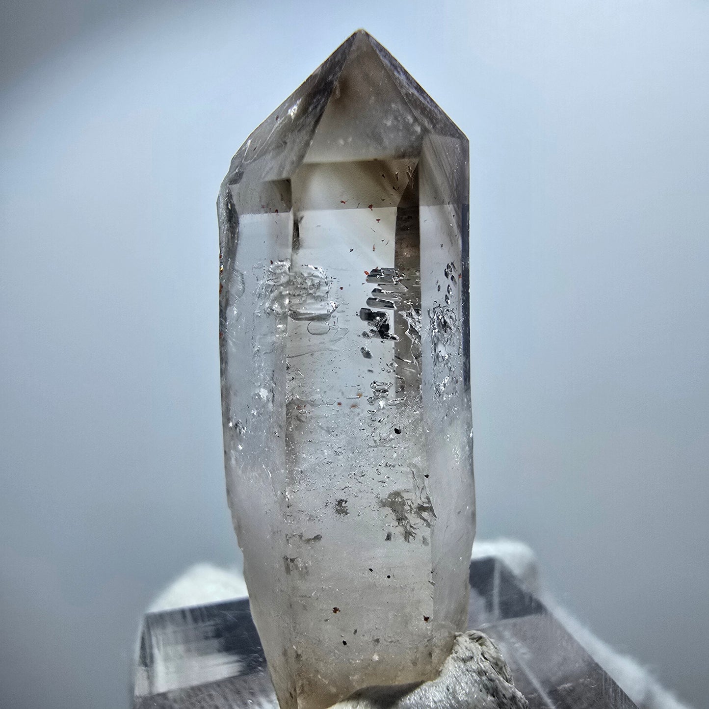 Enhydro Phantom Smoky Quartz Scepter, 1x Bubble Goboboseb, Namibia 39*12*14mm