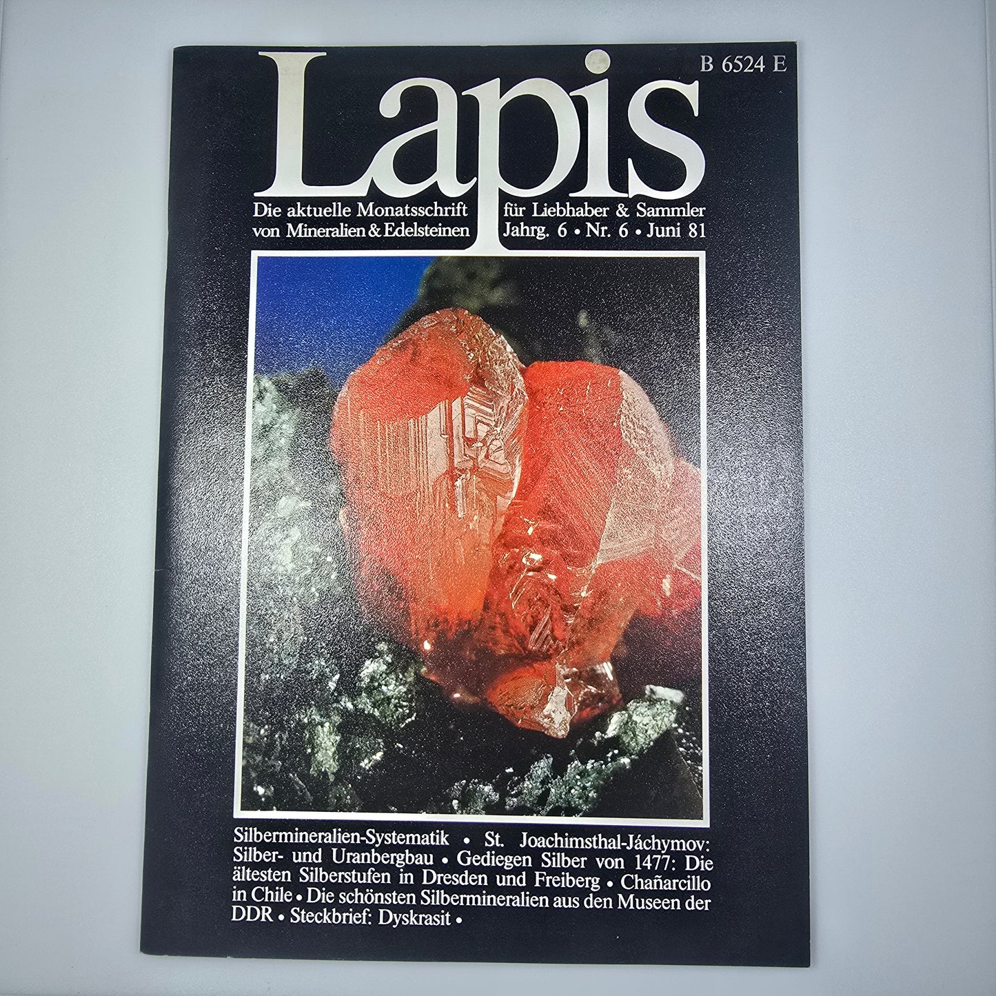 Magazine minéral Lapis Année 1981 Mois 6 Magazine