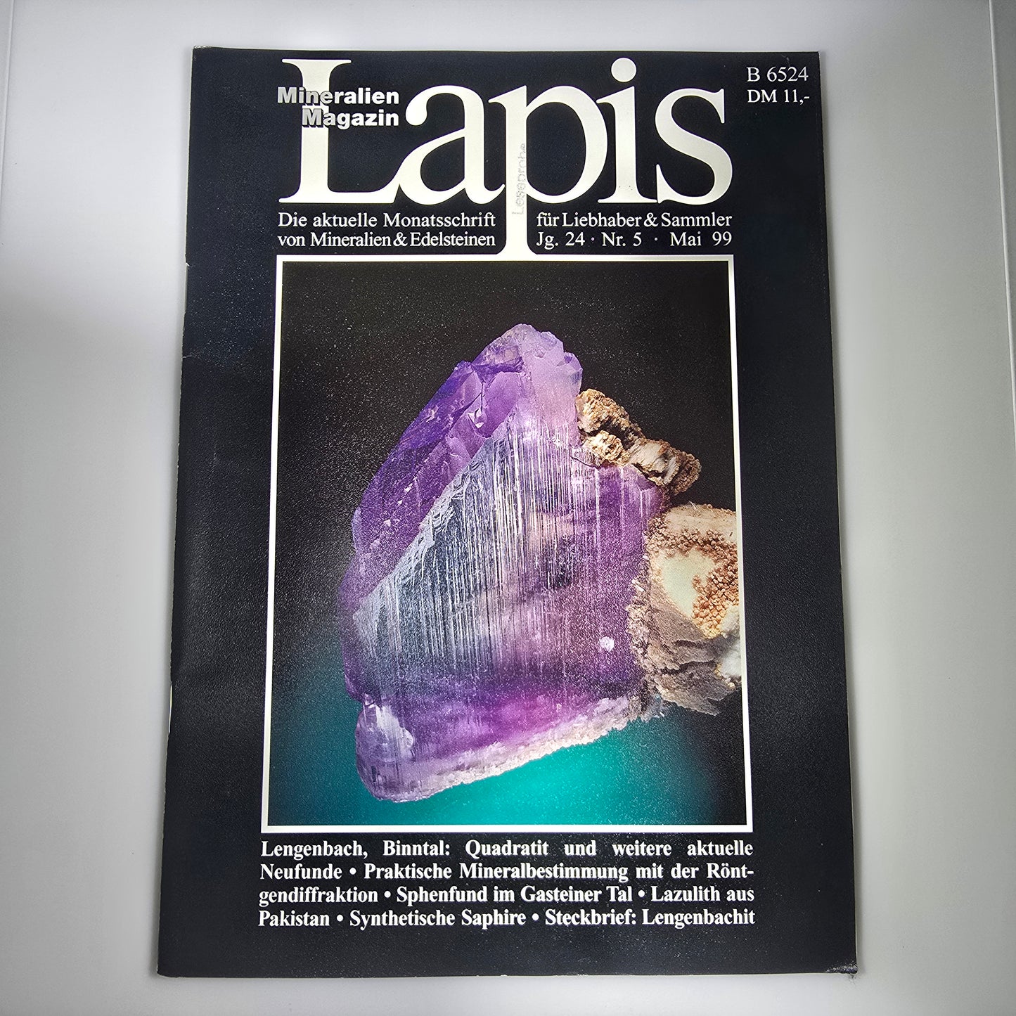 Magazine minéral Lapis Année 1999 Mois 5 Magazine