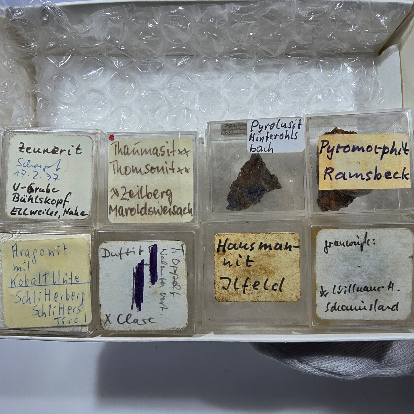 TOP Micromount Mineralien Sammlung Deutschland - 8 Stück Deutschland #8050