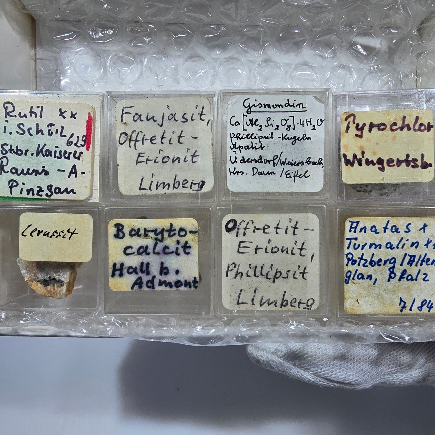 Collection de minéraux Micromount TOP Allemagne - 8 pièces Allemagne #8051