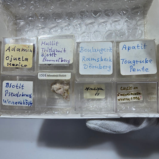 TOP Micromount Mineral Collection Germany - 8 pieces Germany #8057