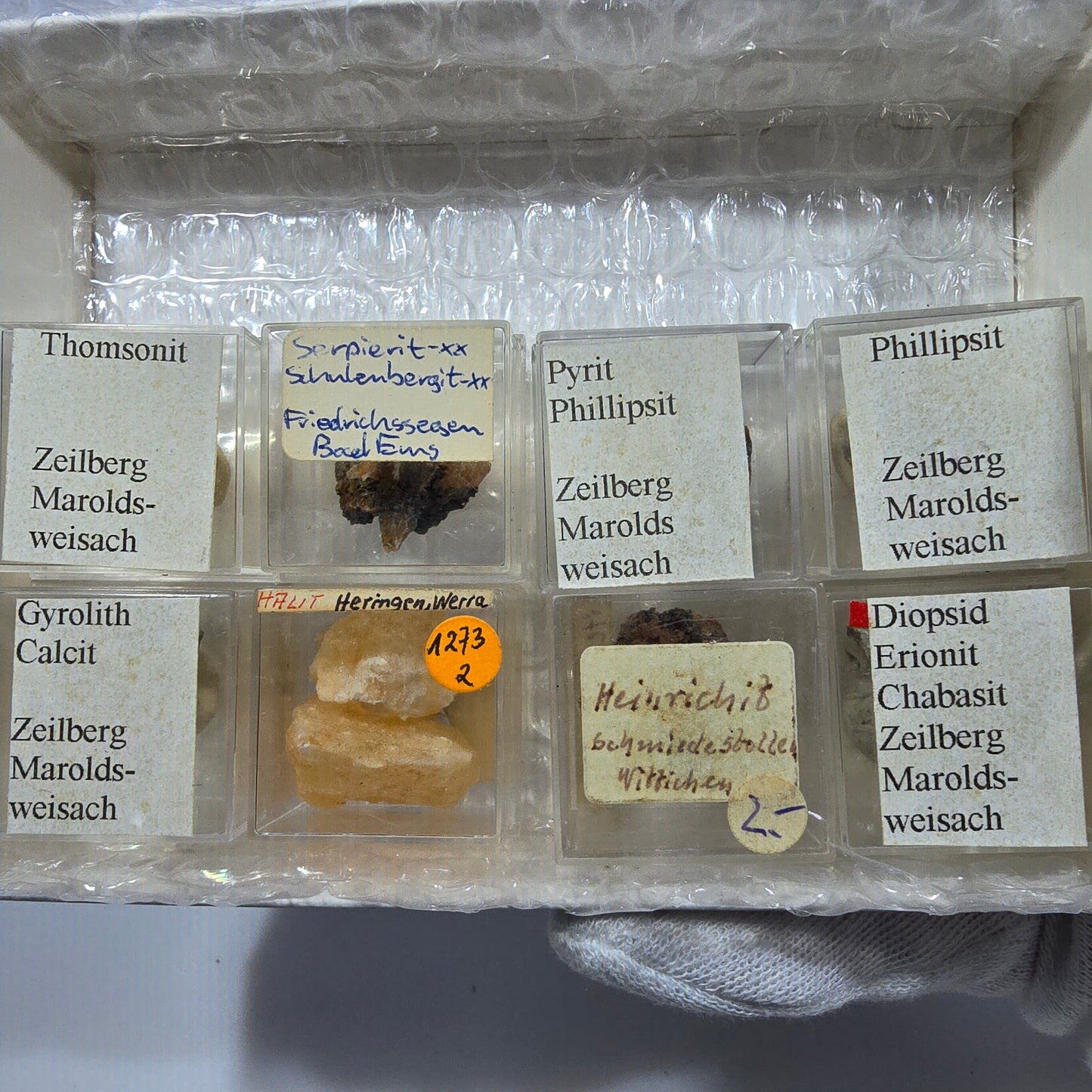 Collection de minéraux Micromount TOP Allemagne - 8 pièces Allemagne #8058