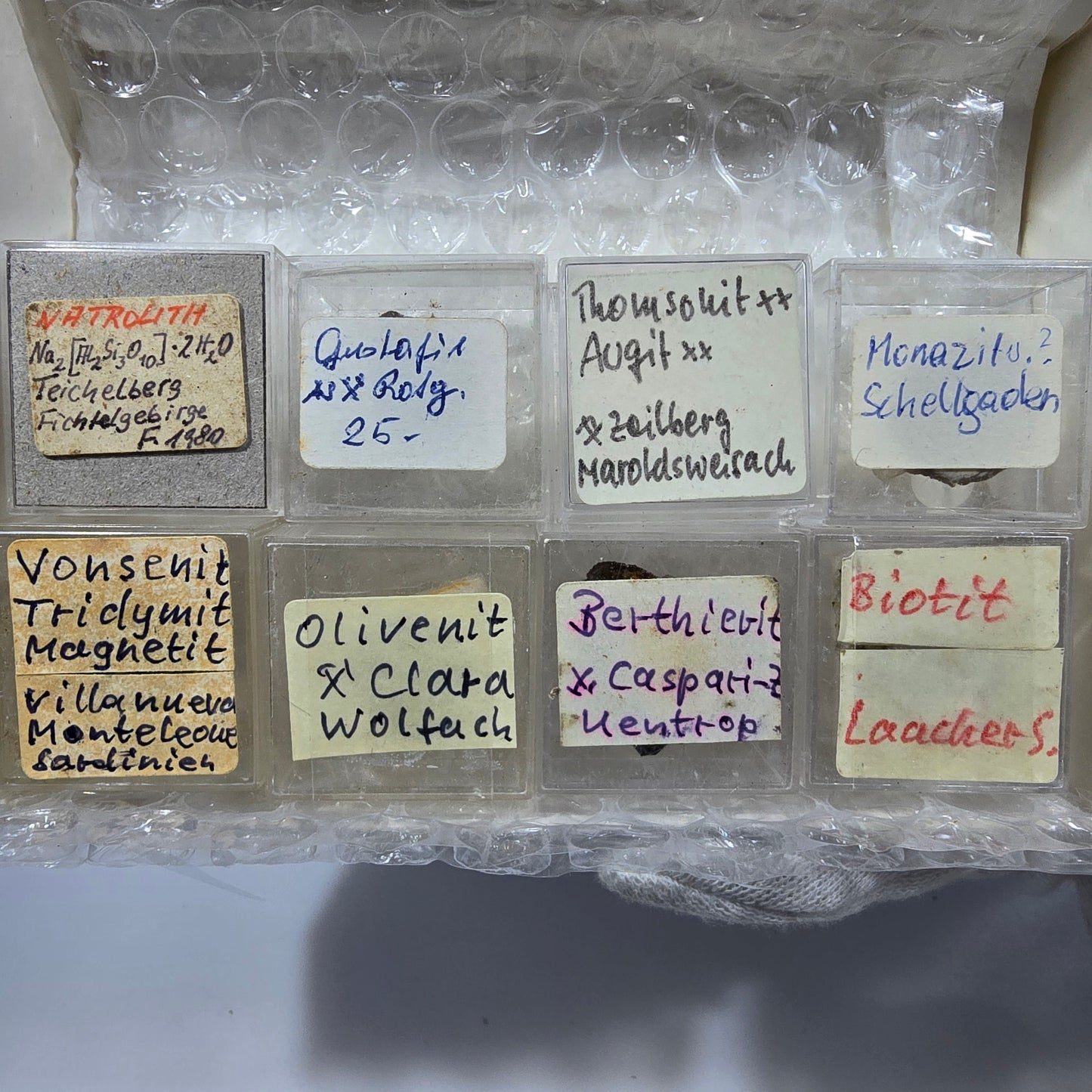 Collection de minéraux Micromount TOP Allemagne - 8 pièces Allemagne #8064