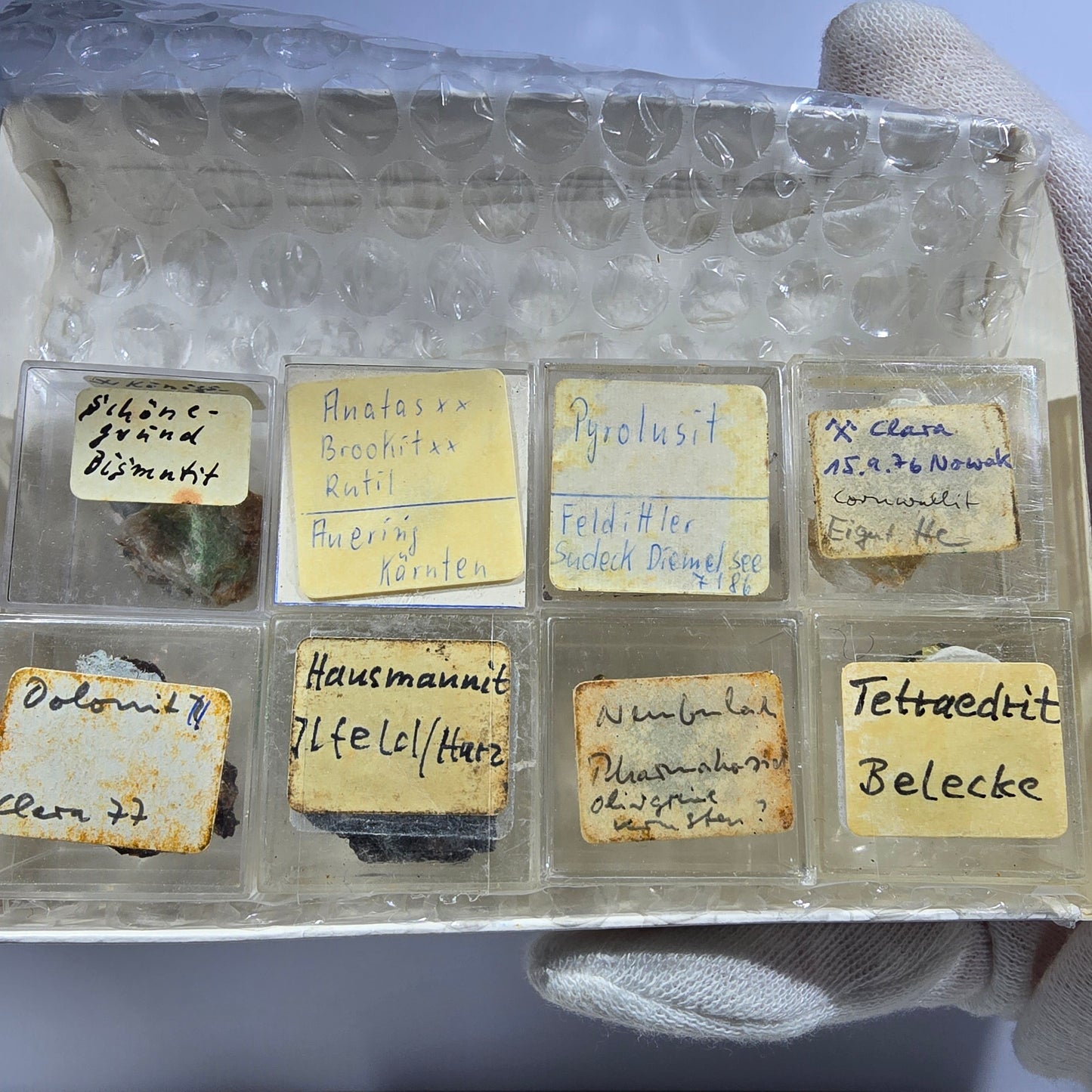 TOP Micromount Mineralien Sammlung Deutschland - 8 Stück Deutschland #8065
