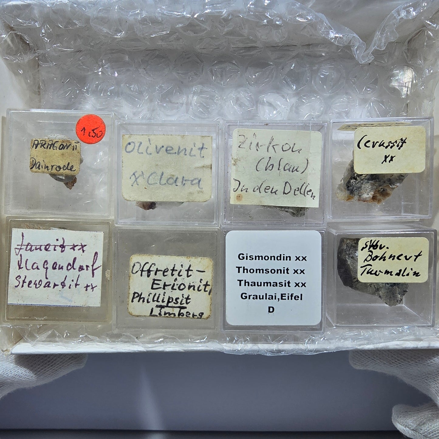 TOP Micromount Mineralien Sammlung Deutschland - 8 Stück Deutschland #8069