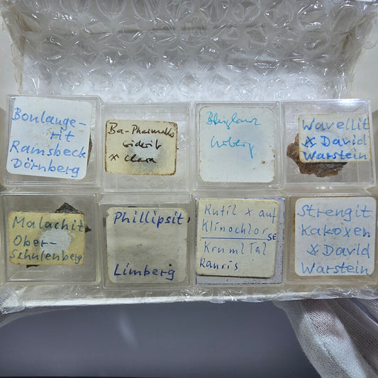 TOP Micromount Mineral Collection Germany - 8 pieces Germany #8070