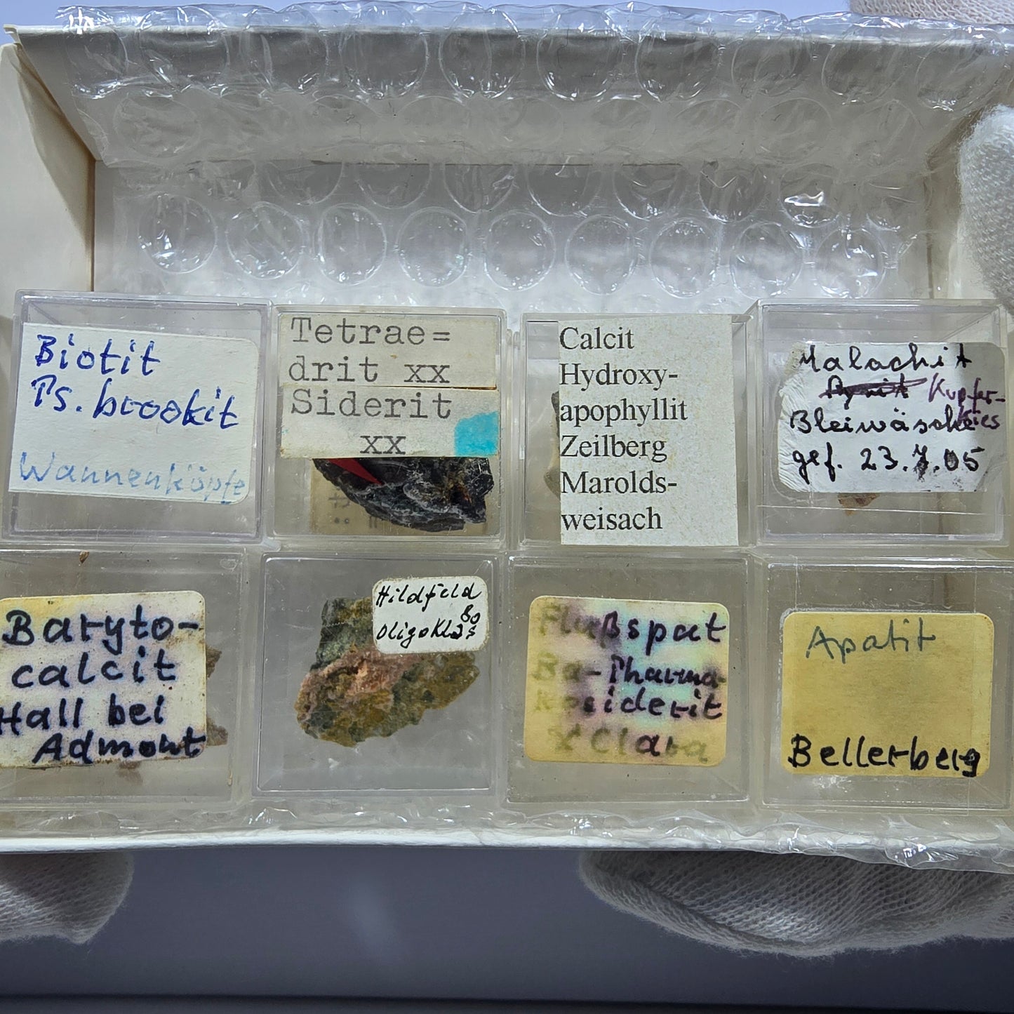 TOP Micromount Mineralien Sammlung Deutschland - 8 Stück Deutschland #8075