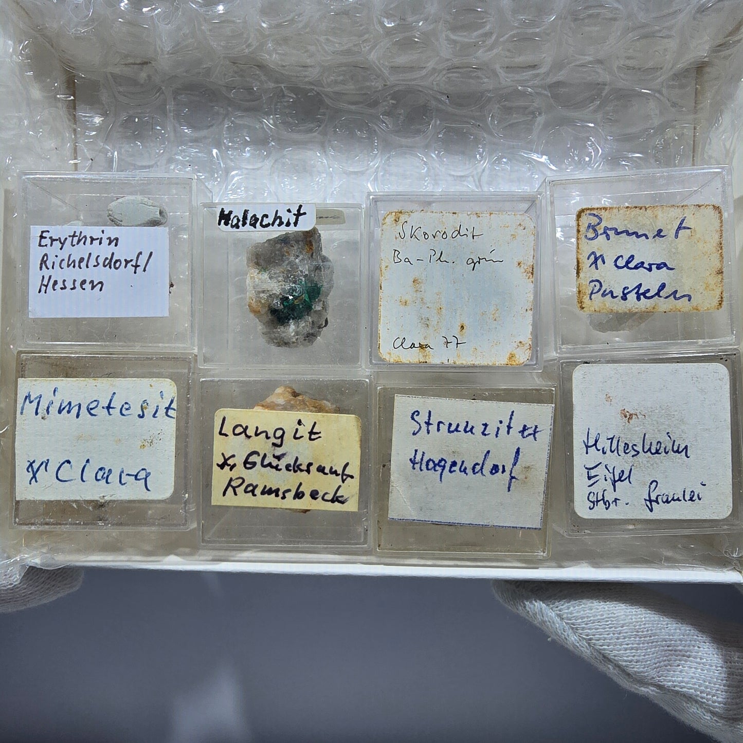 TOP Micromount Mineralien Sammlung Deutschland - 8 Stück Deutschland #8077