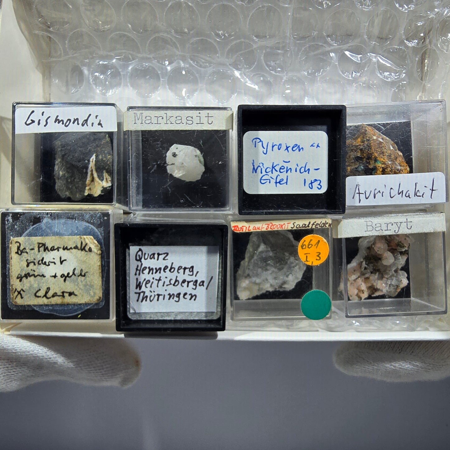 TOP Micromount Mineralien Sammlung Deutschland - 8 Stück Deutschland #8084