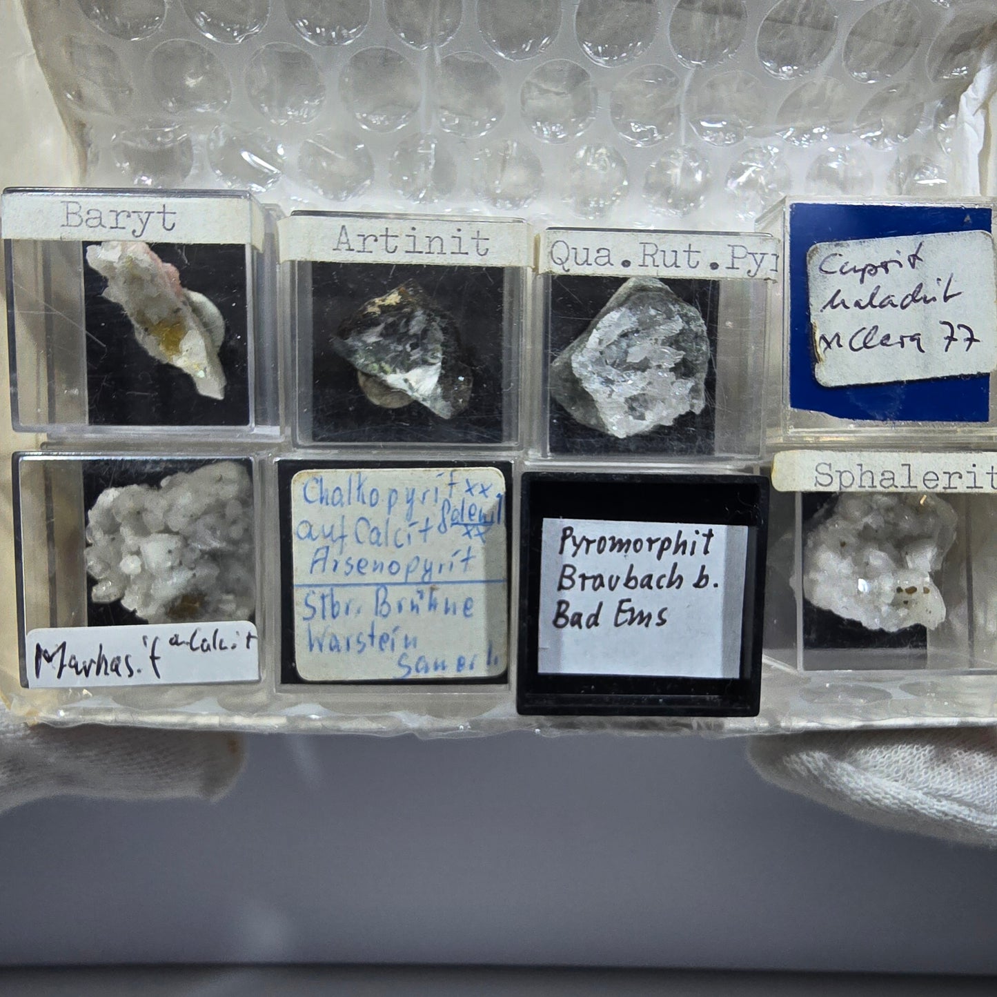 Collection de minéraux Micromount TOP Allemagne - 8 pièces Allemagne #8086