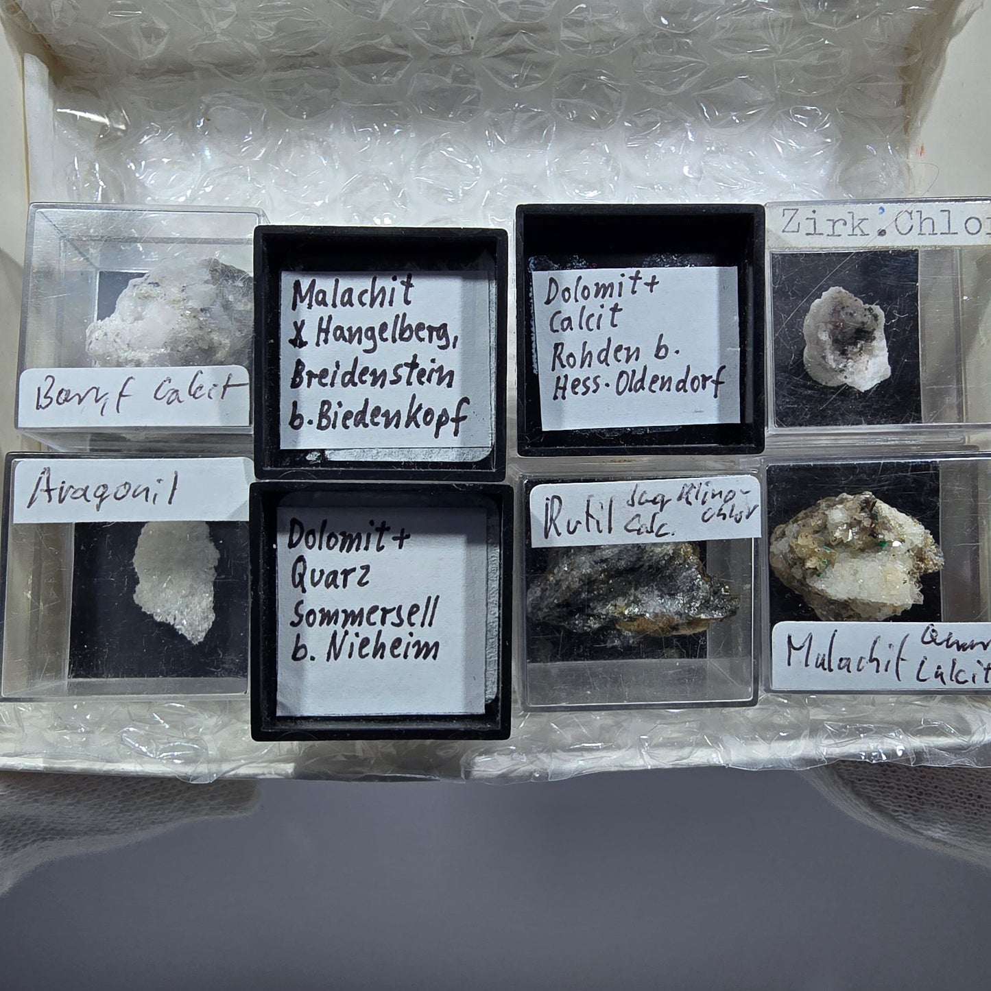 Collection de minéraux Micromount TOP Allemagne - 8 pièces Allemagne #8089