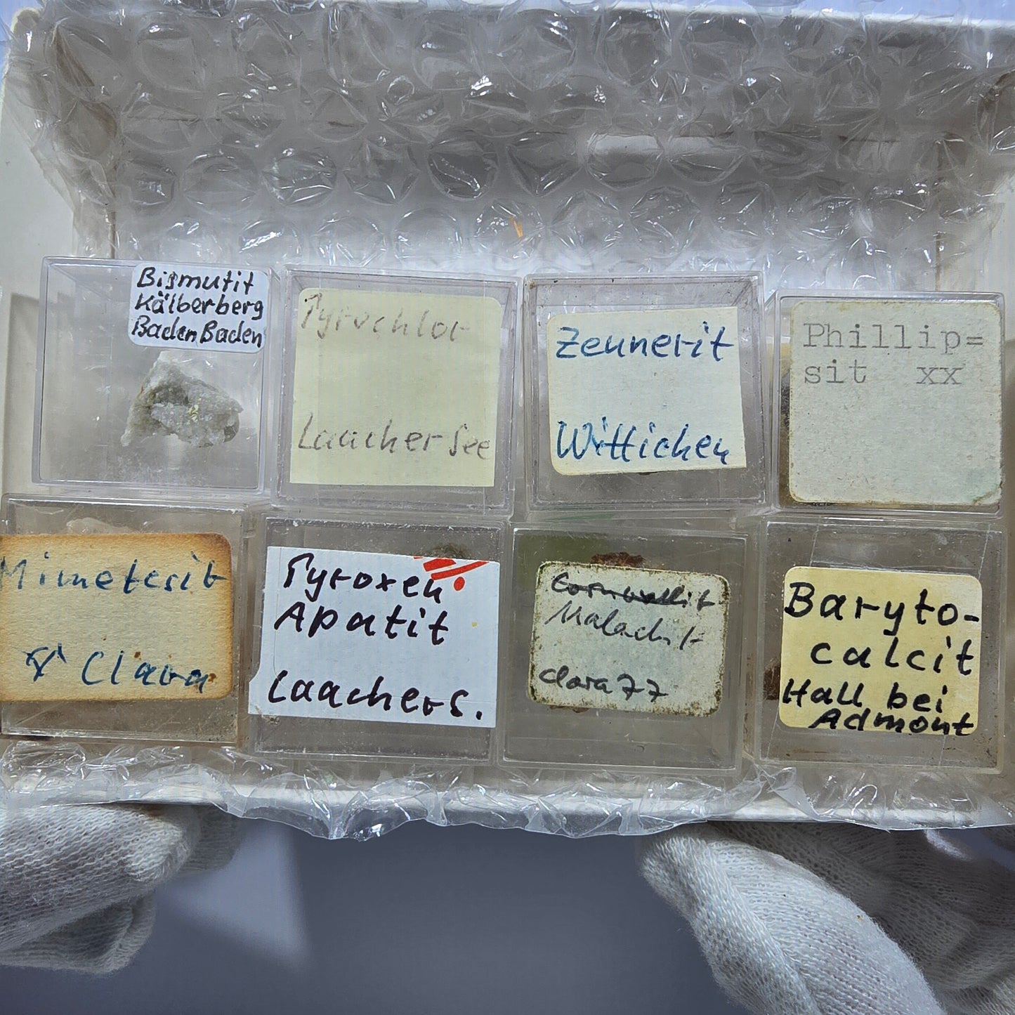 TOP Micromount Mineralien Sammlung Deutschland - 8 Stück Deutschland #8090