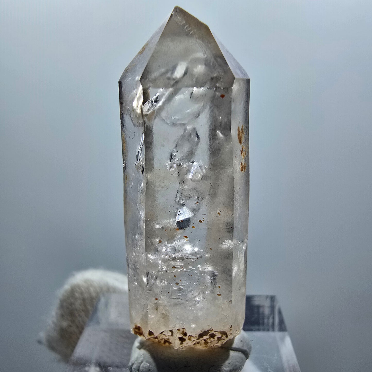 Enhydro Phantom Smoky Quartz Scepter, 1x Bubble Goboboseb, Namibia 40*14*13mm