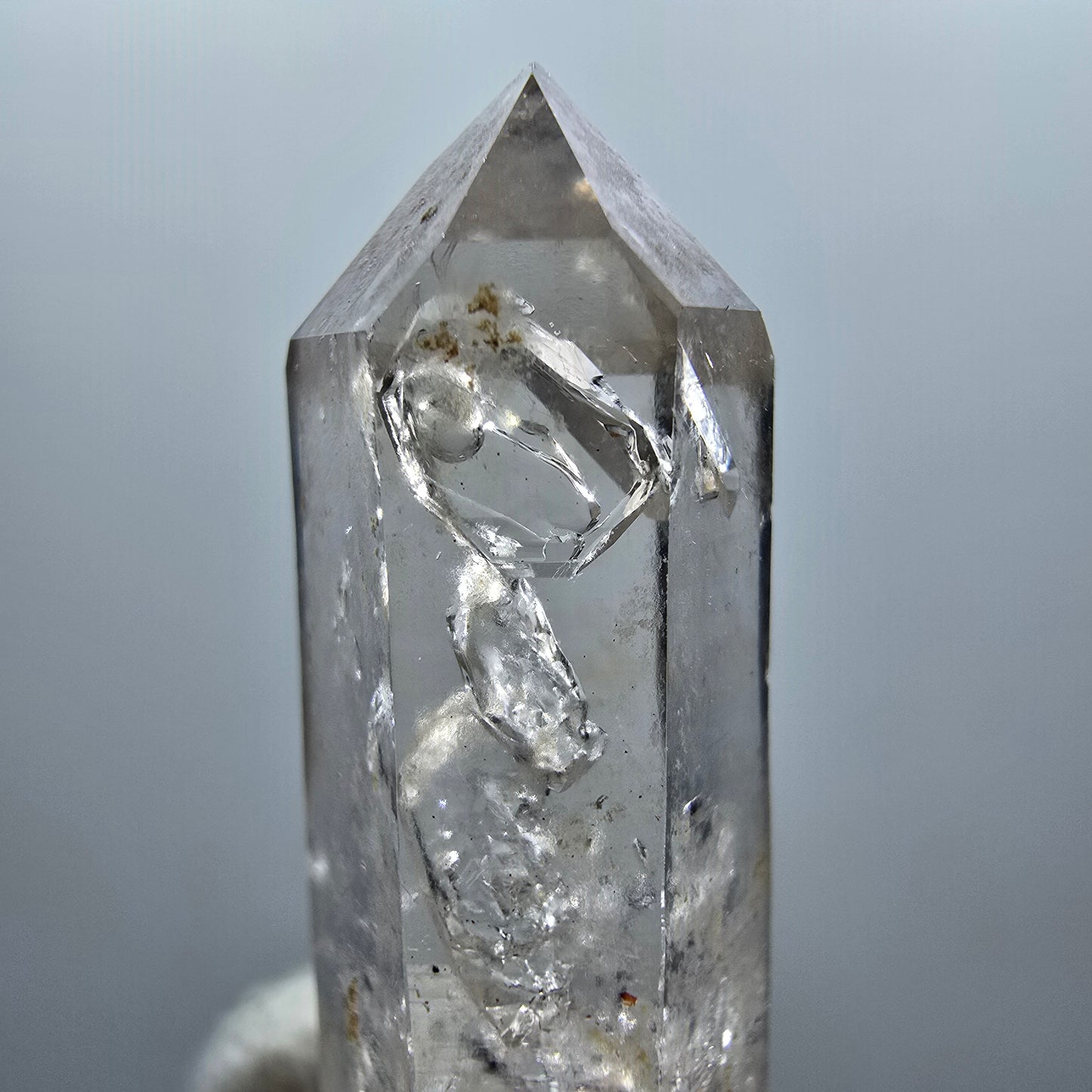 Enhydro Phantom Smoky Quartz Scepter, 1x Bubble Goboboseb, Namibia 40*14*13mm