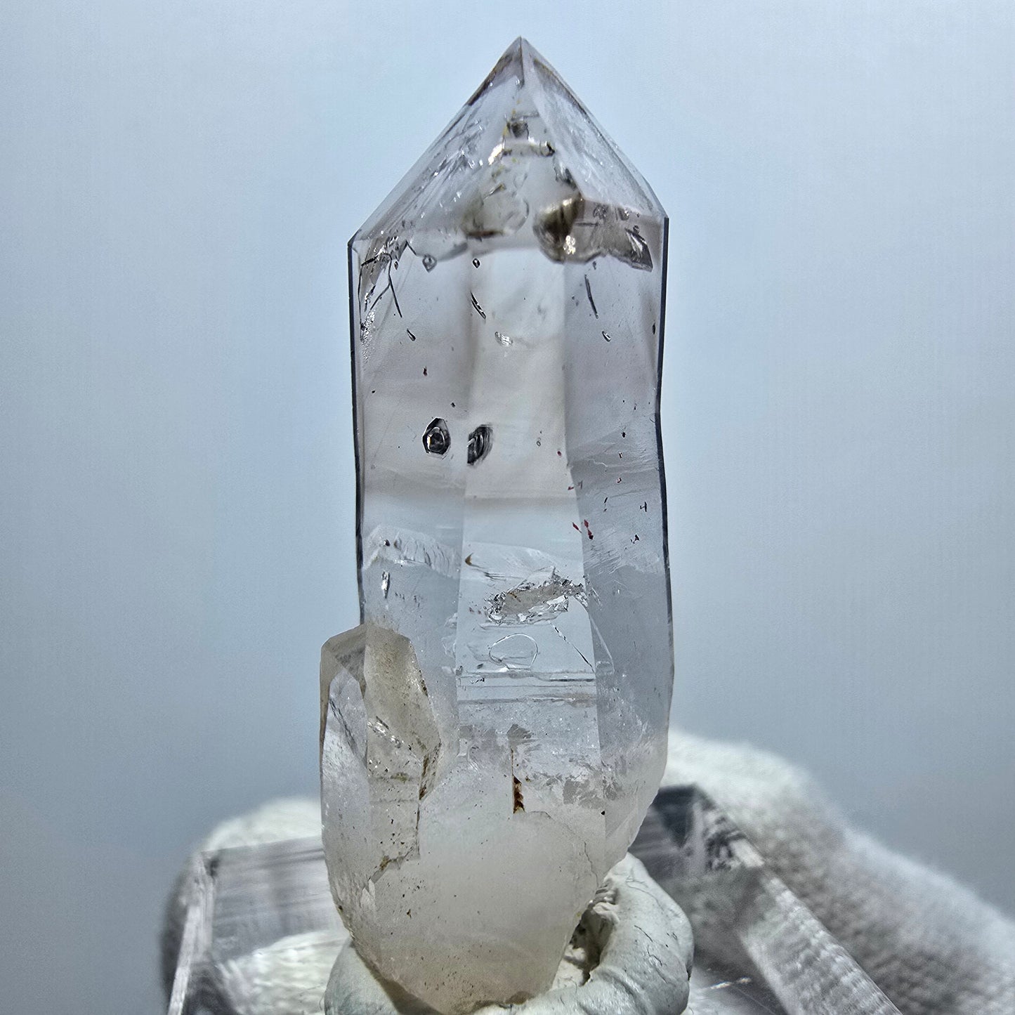 Enhydro Phantom Smoky Quartz Scepter, 1x Bubble Goboboseb, Namibia 39*14*13mm
