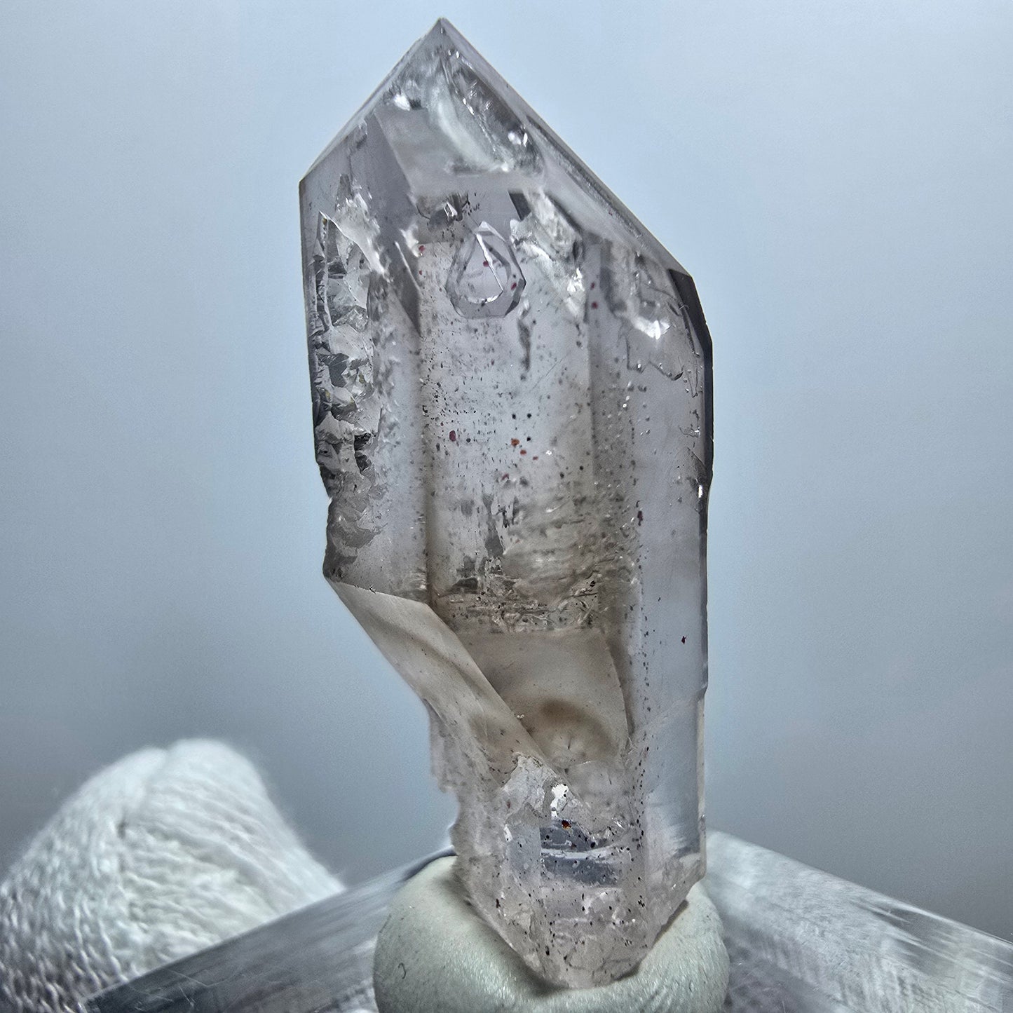 Enhydro Phantom Smoky Quartz Scepter, 1x Bubble Goboboseb, Namibia 35*15*13mm